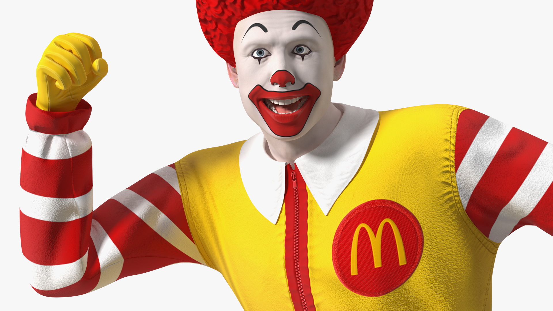 Mascot of McDonalds Jumping Pose 3D