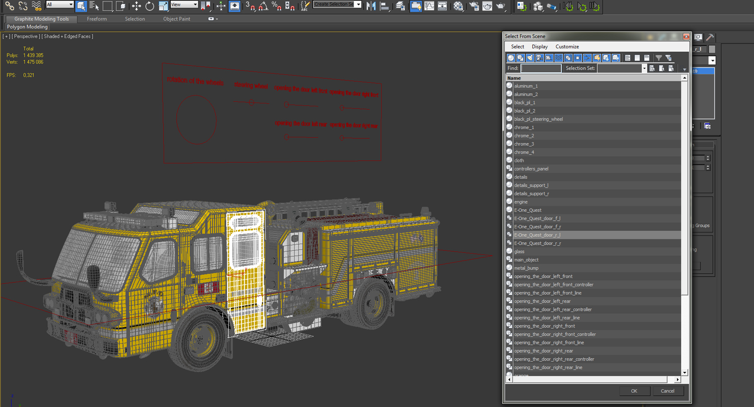 3D Fire Apparatus E One Quest Wyoming Rigged