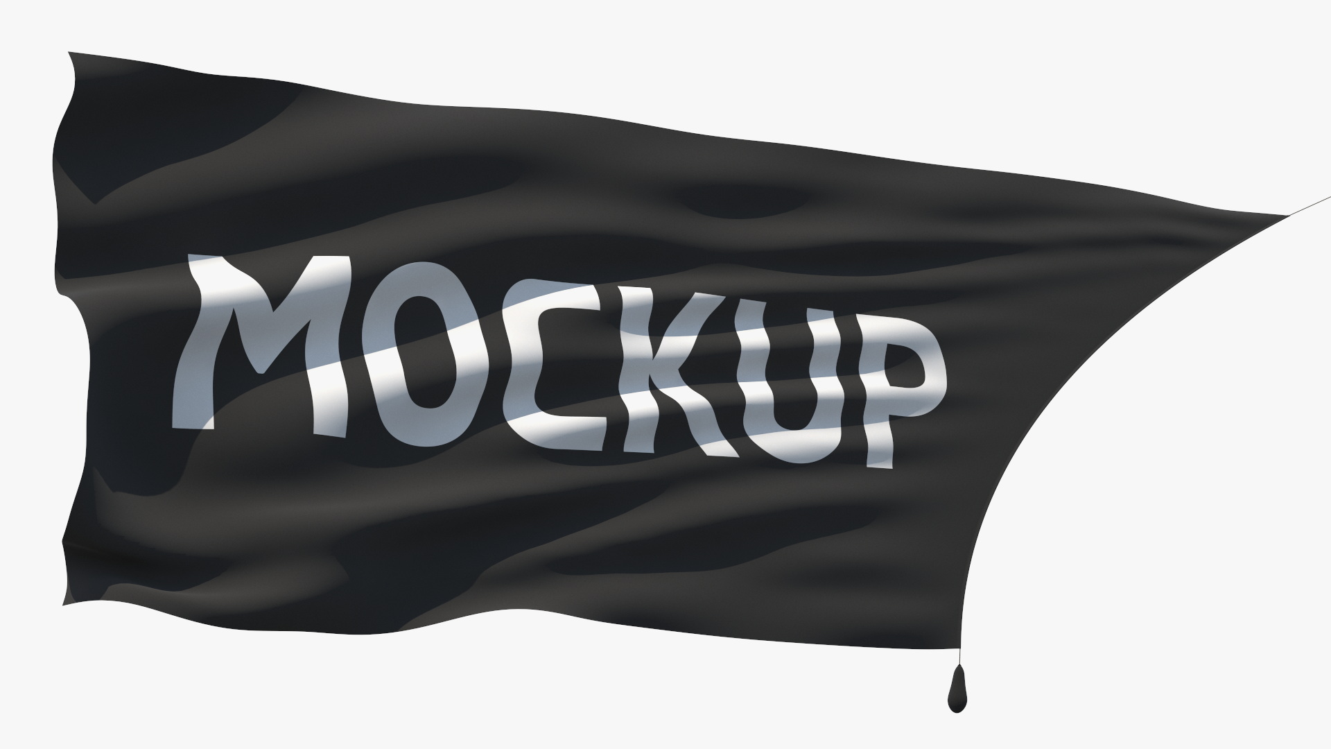 Black Huge Aerial Mockup Banner with Helicopter 3D