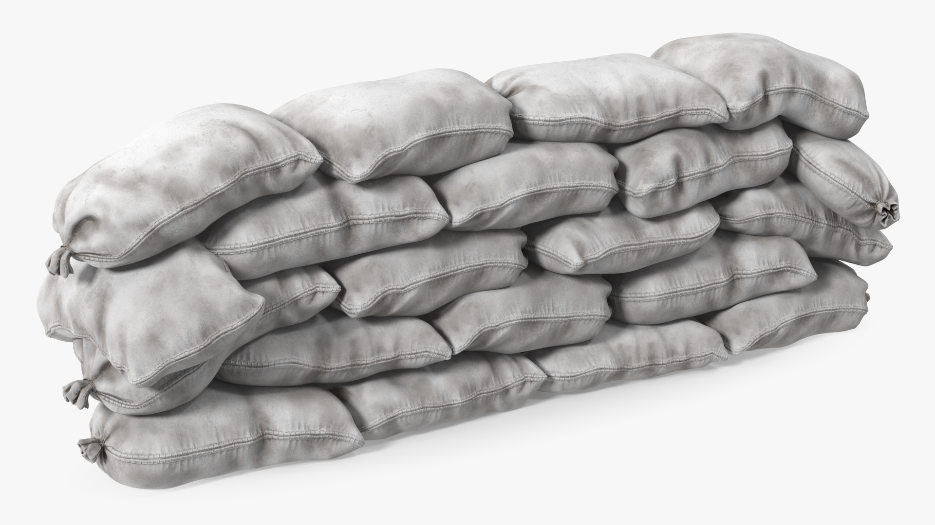 Polypropylene Sandbag Barricade Dirty 3D