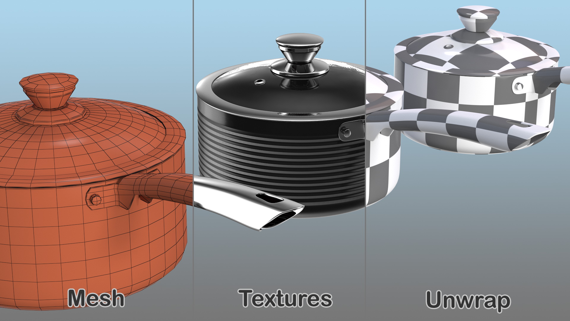 3D model Saucepan Set Generic