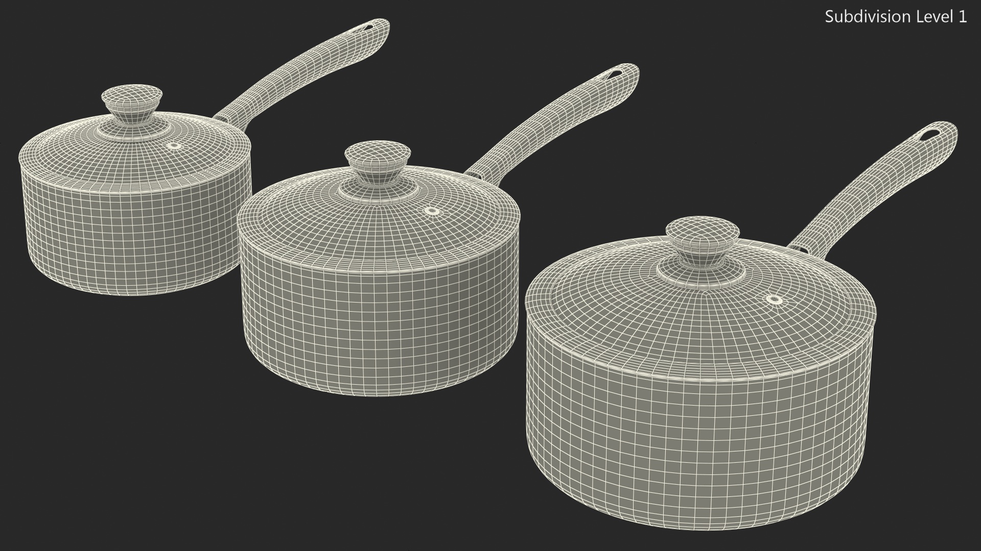 3D model Saucepan Set Generic