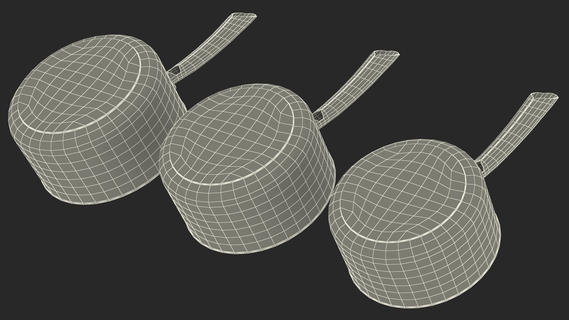 3D model Saucepan Set Generic