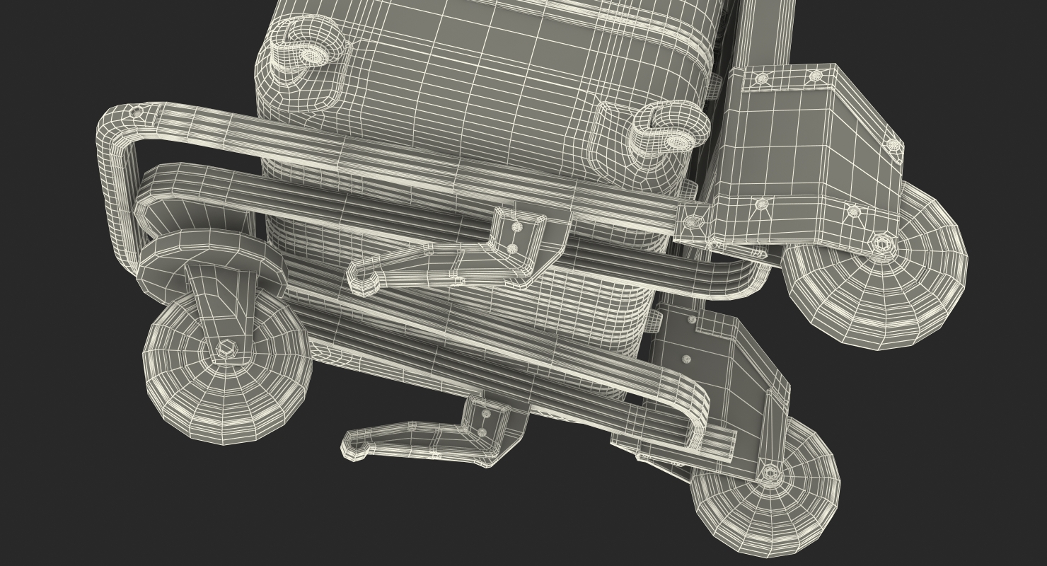 3D Baggage with Airport Luggage Trolley