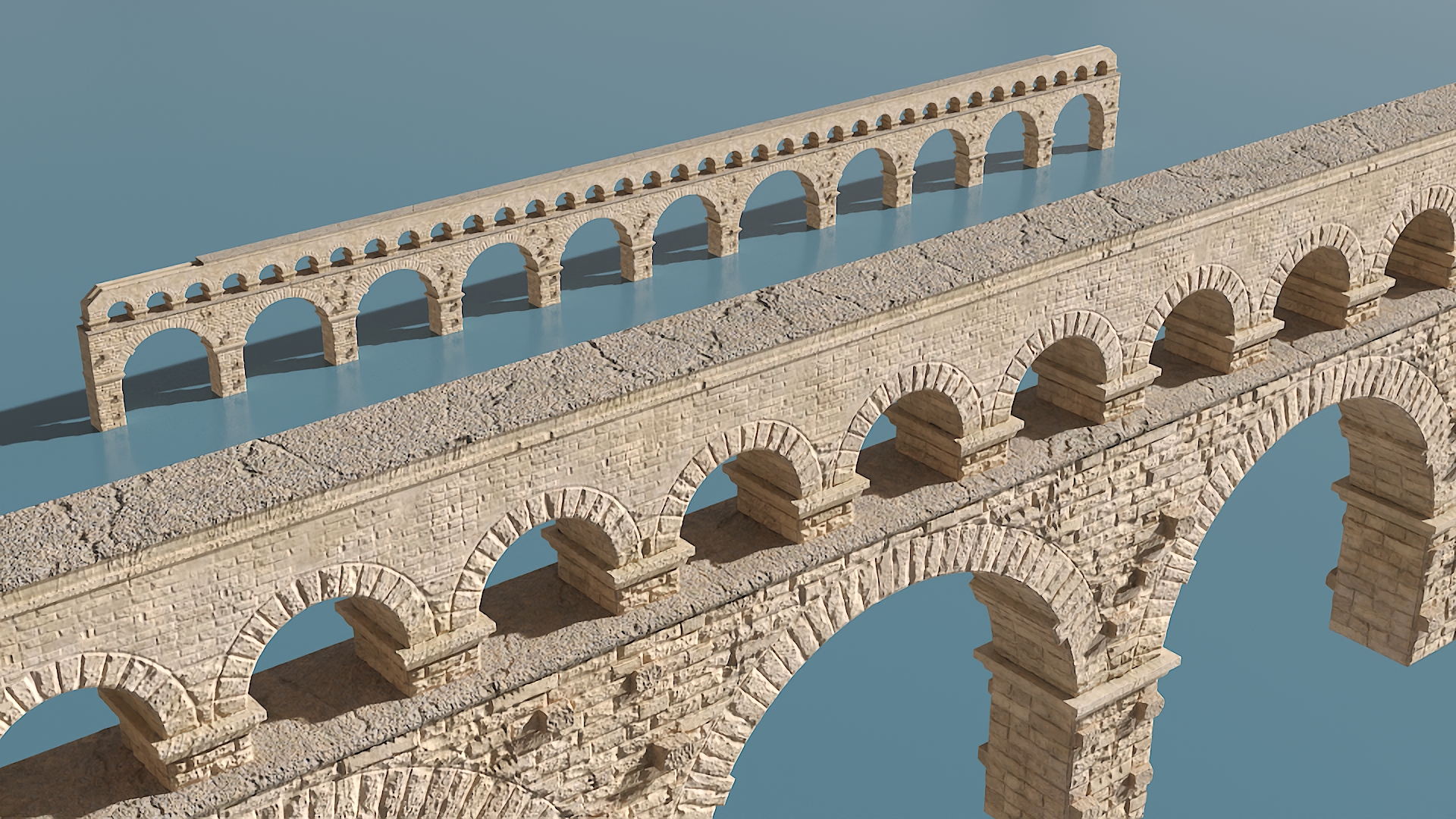 3D model Single Tier Aqueduct