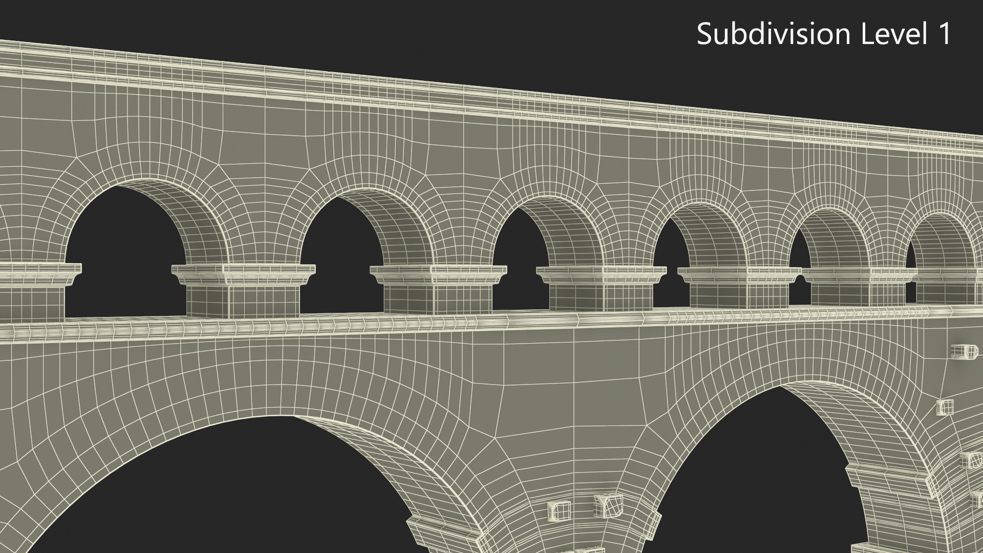 3D model Single Tier Aqueduct