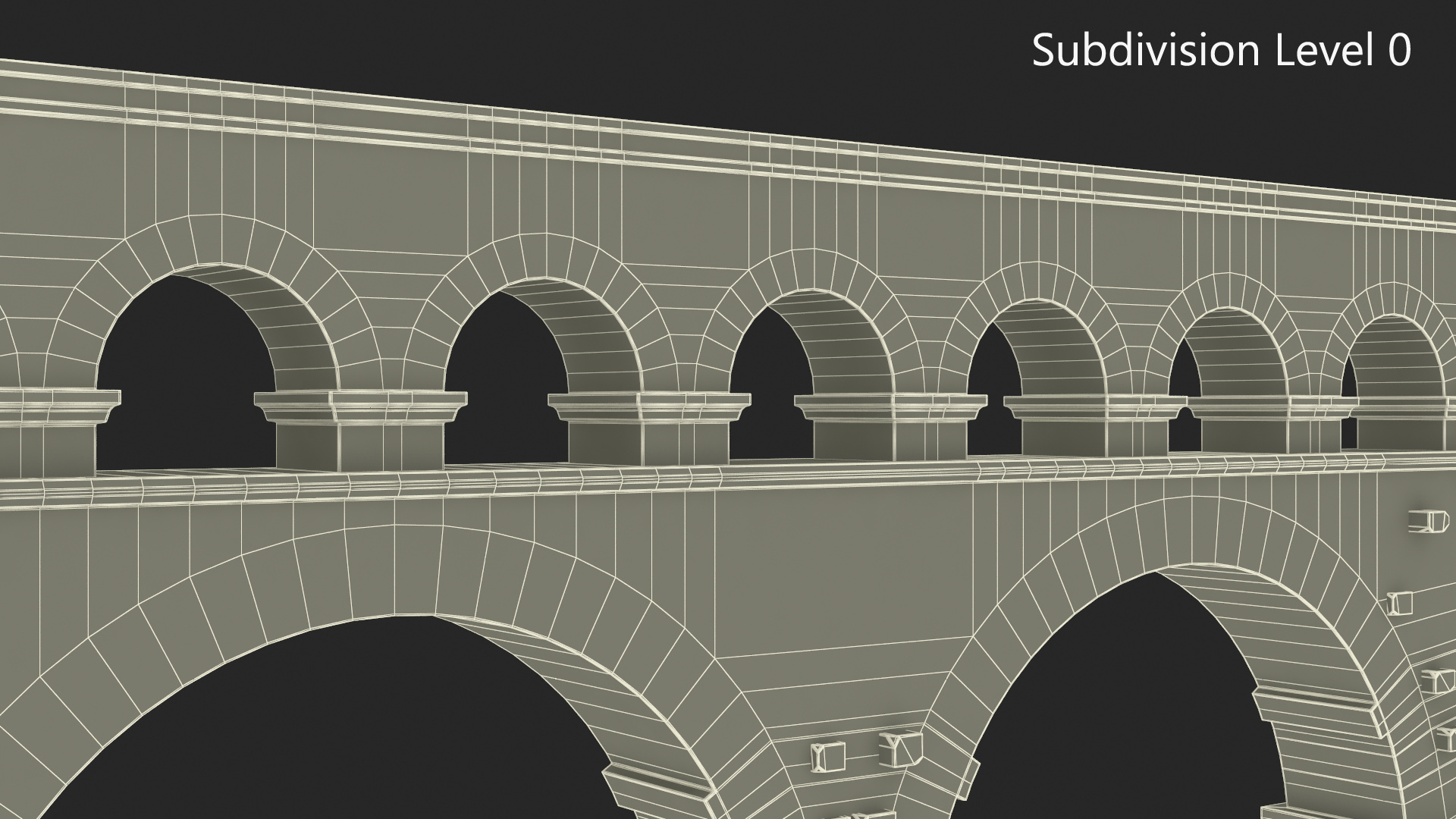 3D model Single Tier Aqueduct