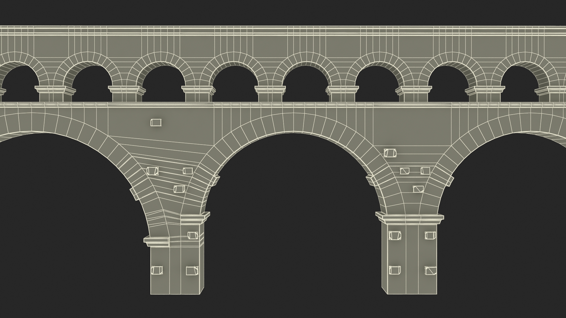 3D model Single Tier Aqueduct