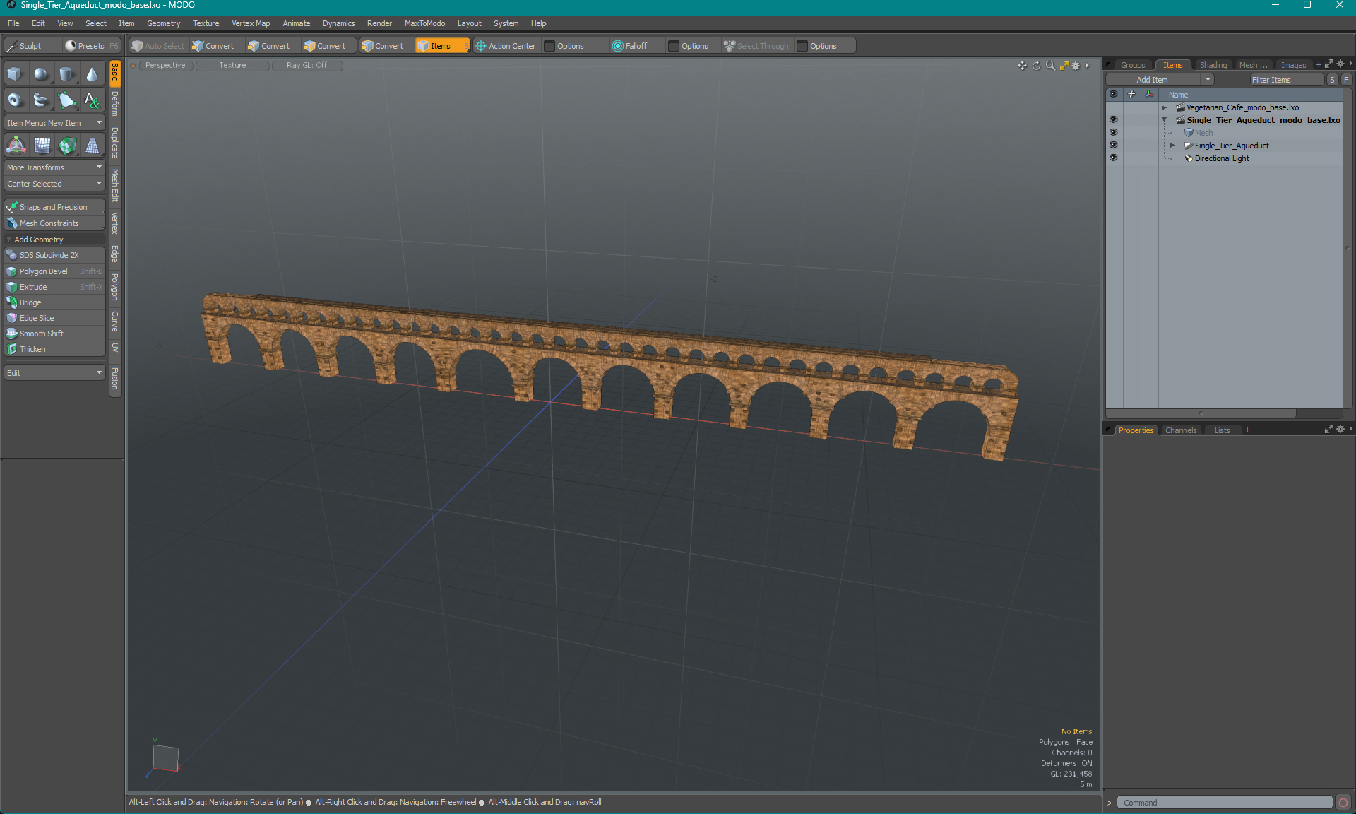 3D model Single Tier Aqueduct