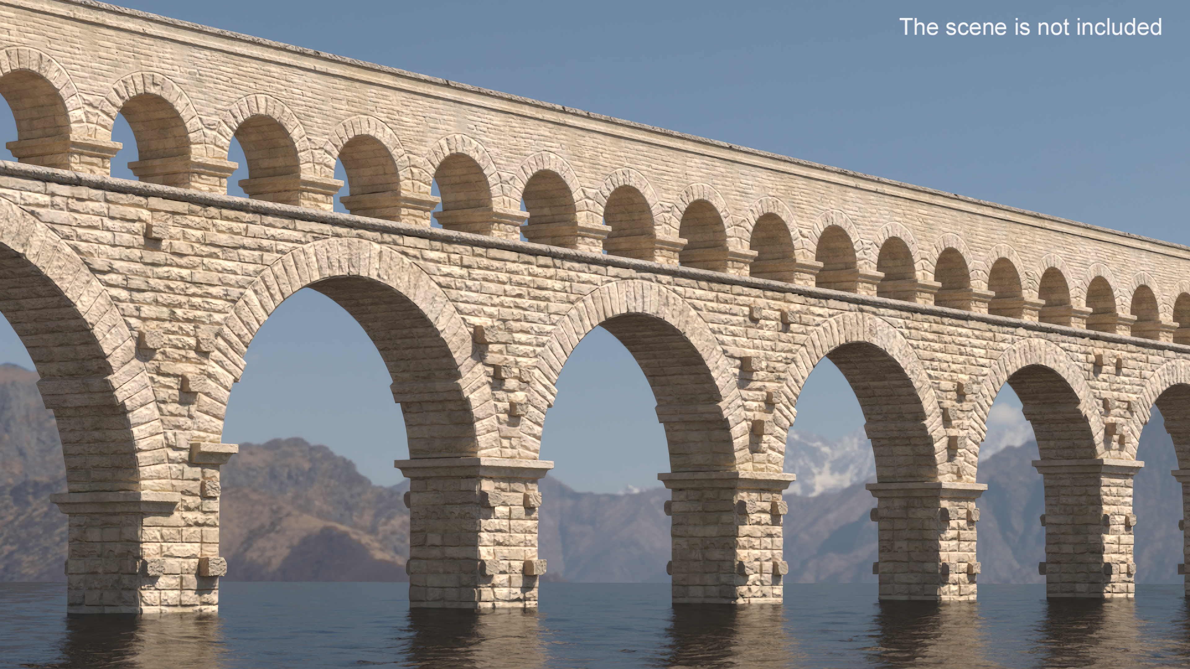 3D model Single Tier Aqueduct