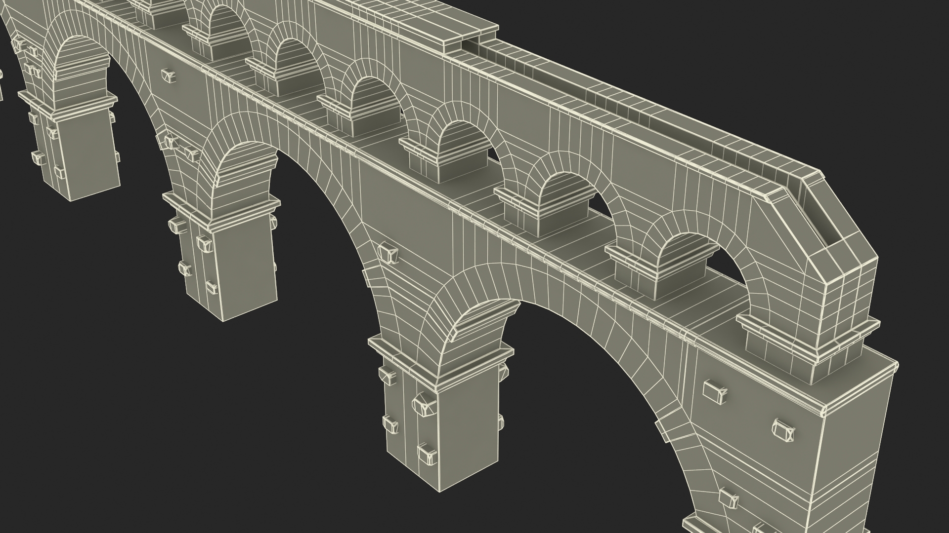 3D model Single Tier Aqueduct