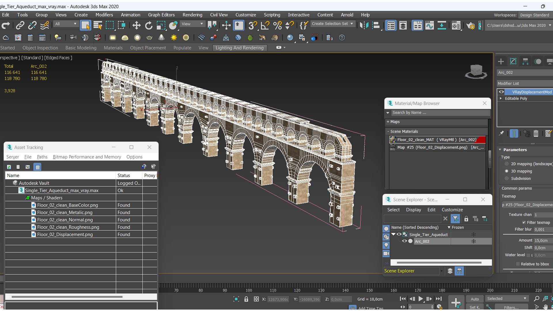 3D model Single Tier Aqueduct