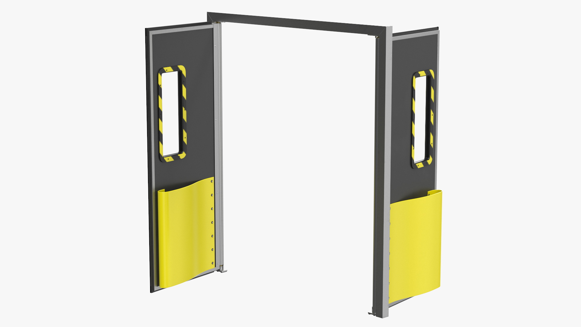 Yellow Swinging Doors for Supermarket 3D