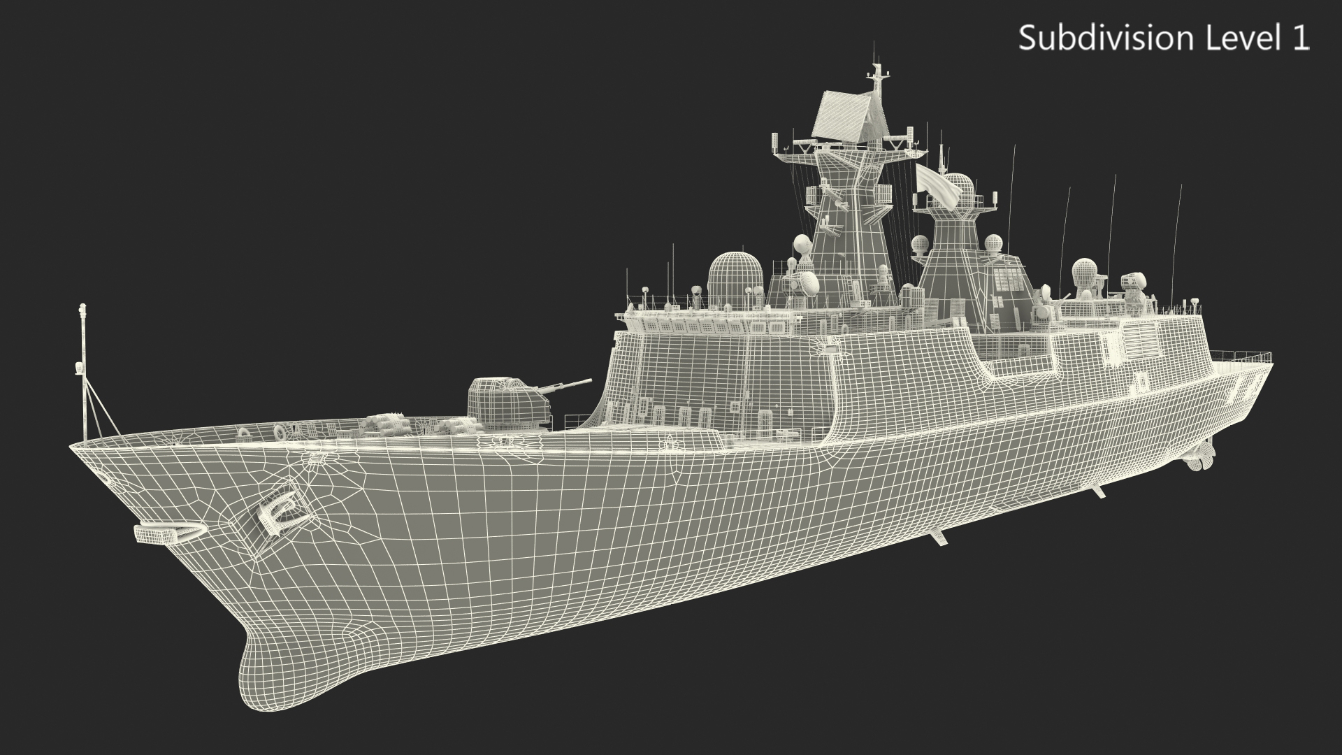 Type 054A Frigate Rigged 3D model