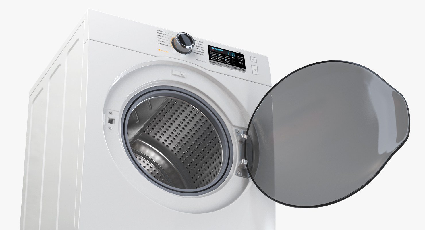 Dryer and Washing Machine Generic White 3D model