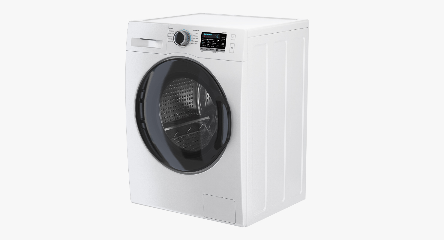 Dryer and Washing Machine Generic White 3D model