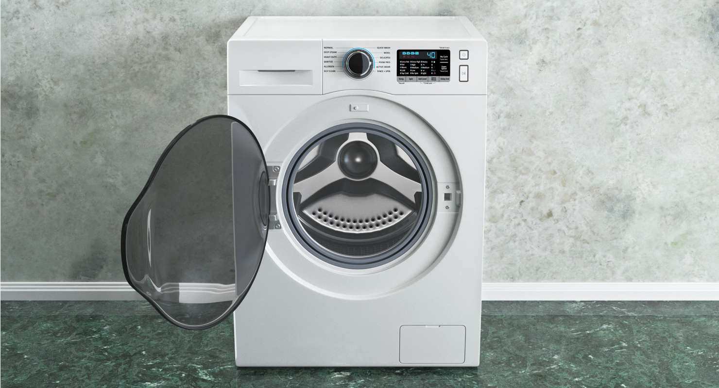 Dryer and Washing Machine Generic White 3D model