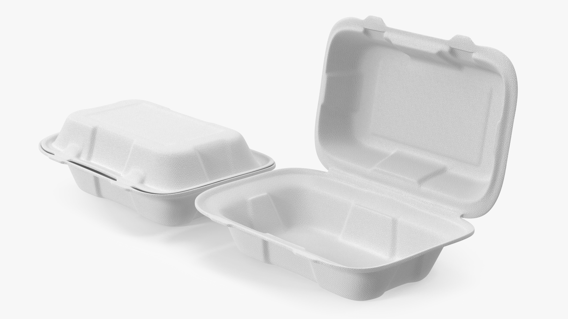 3D model Rectangular Food Container Set