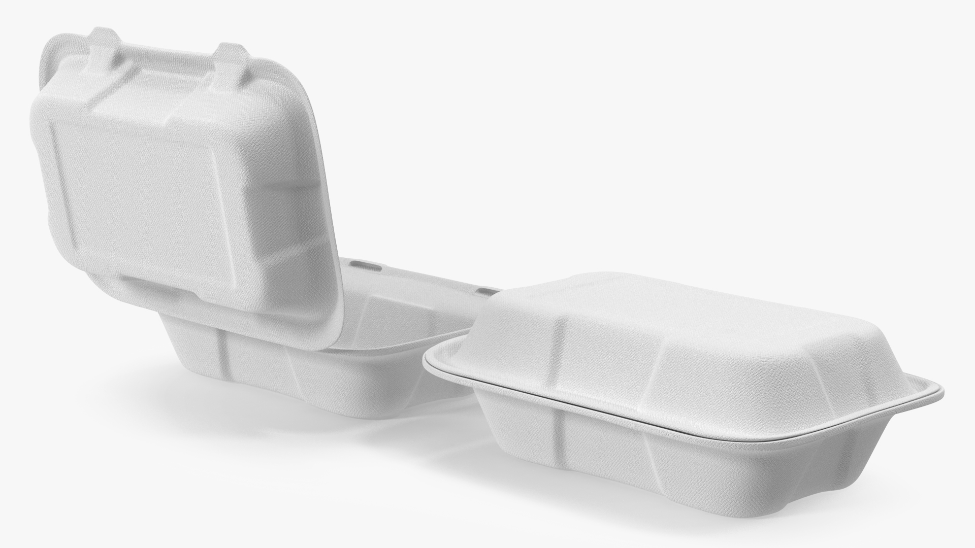 3D model Rectangular Food Container Set