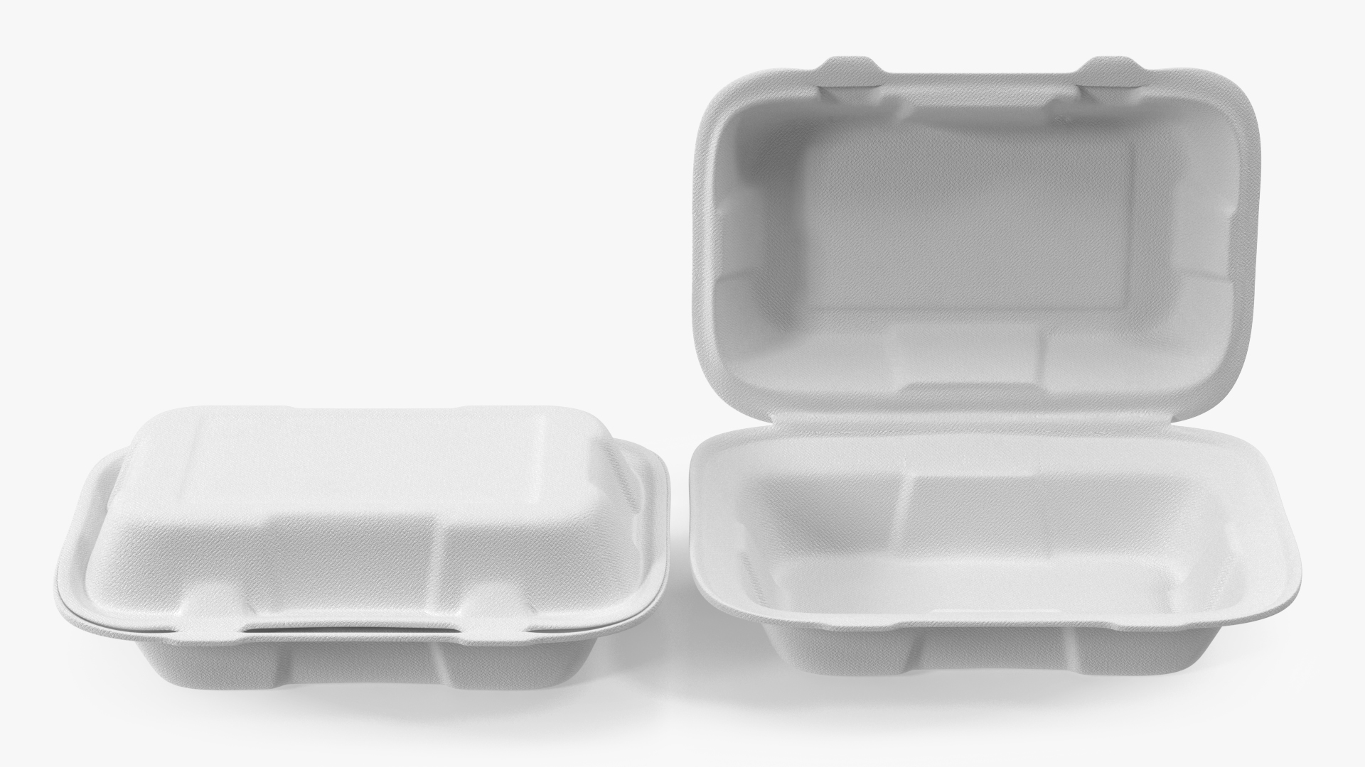 3D model Rectangular Food Container Set