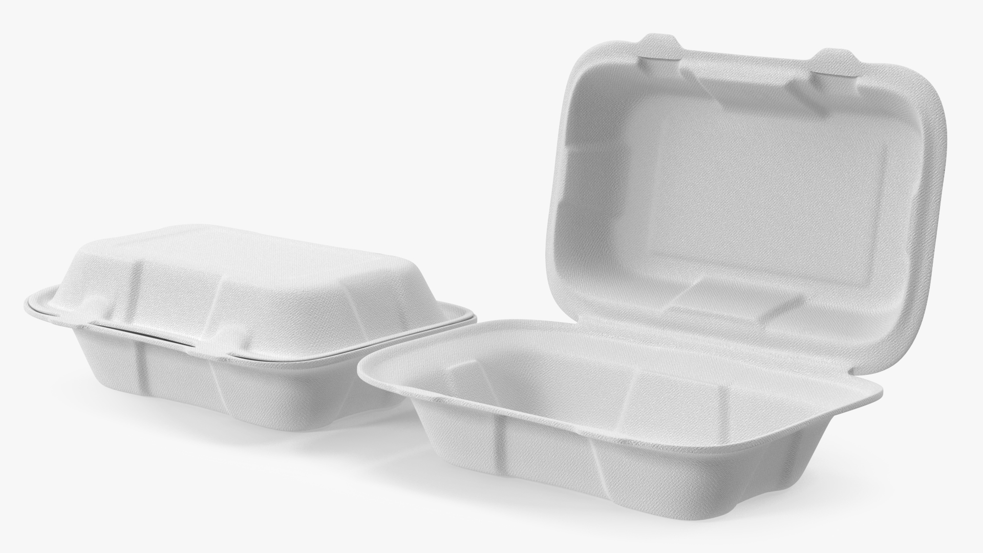 3D model Rectangular Food Container Set