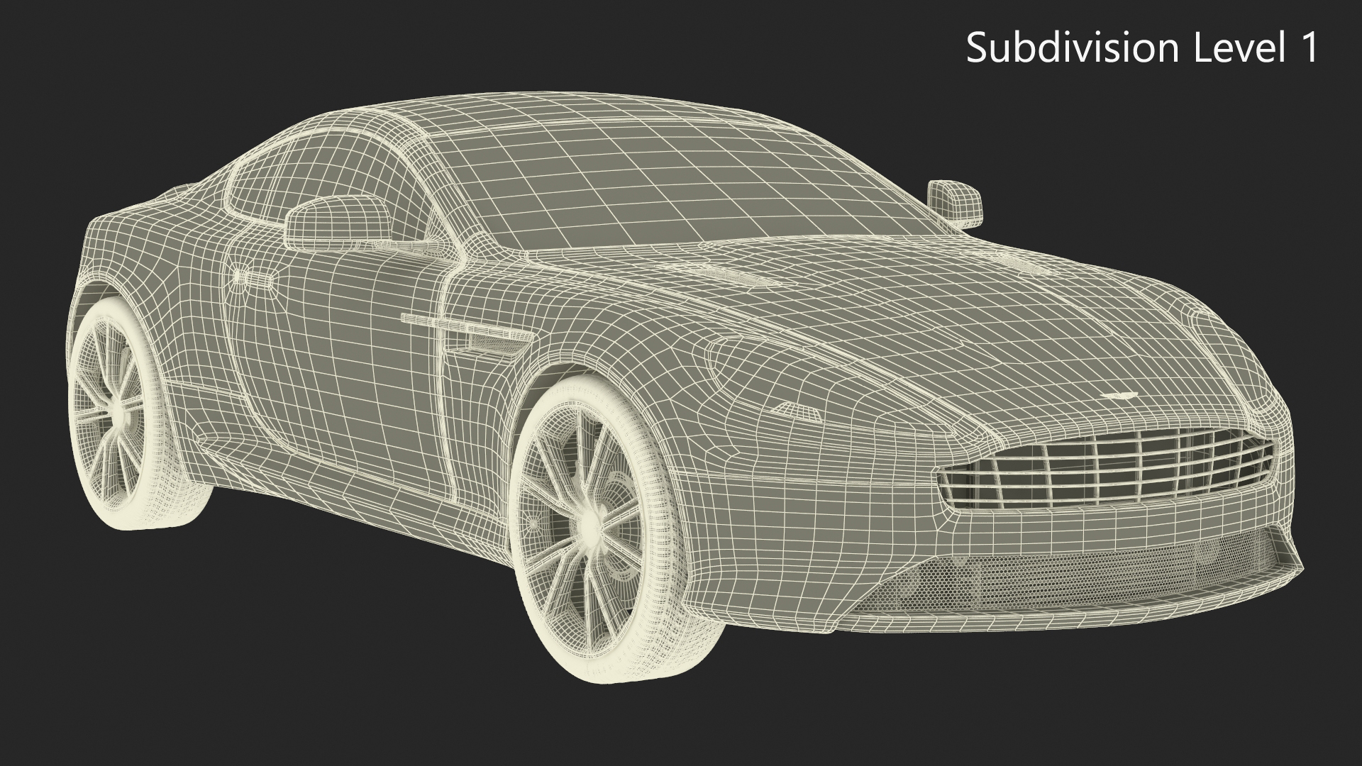 Aston Martin DB9 Simple Interior 3D