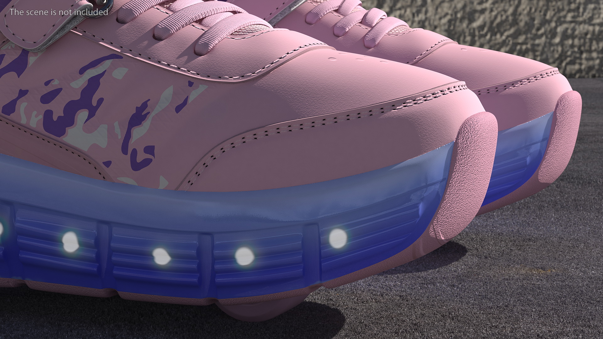 3D Roller Shoes Light Pink model