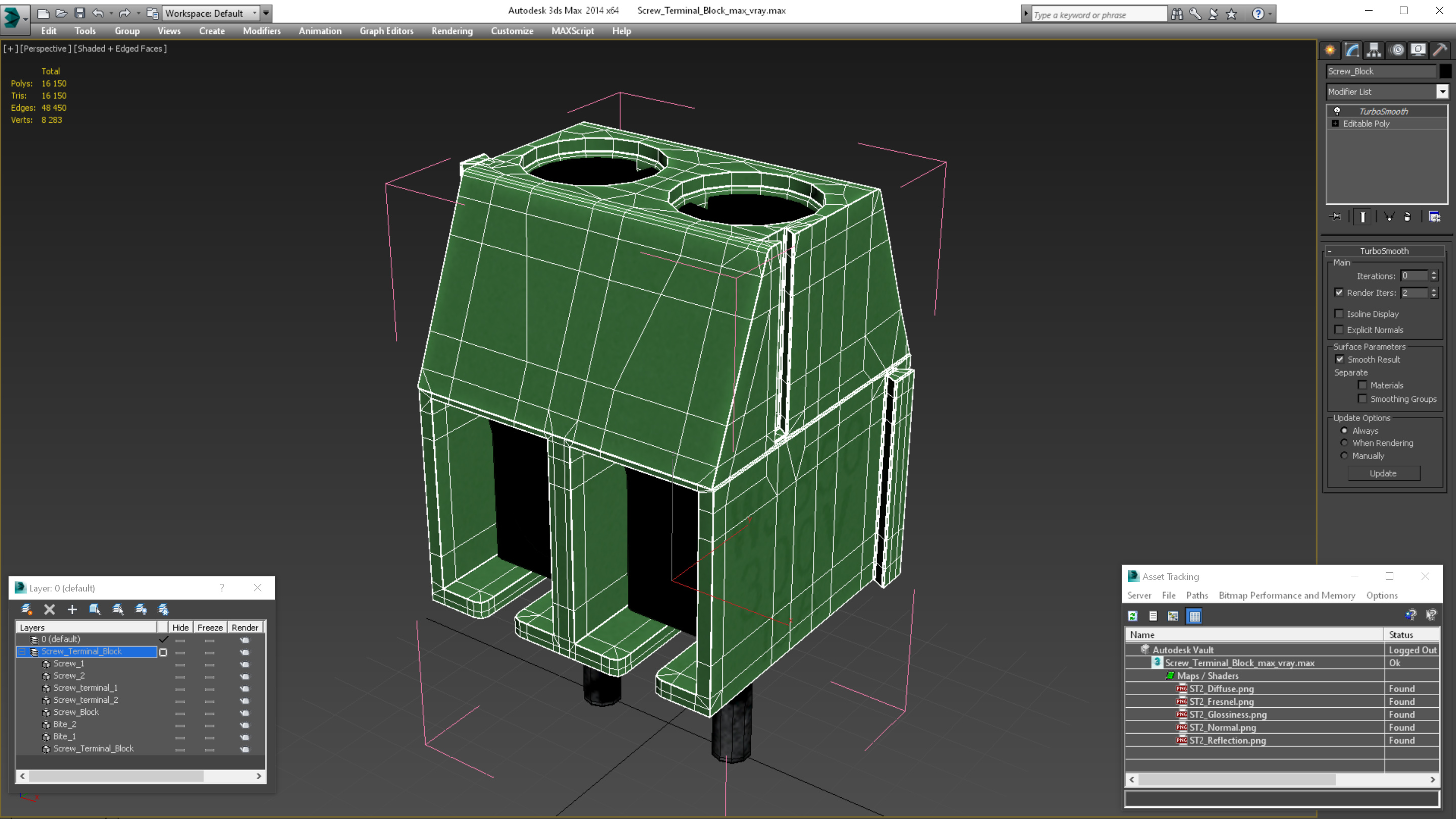 3D model Screw Terminal Block