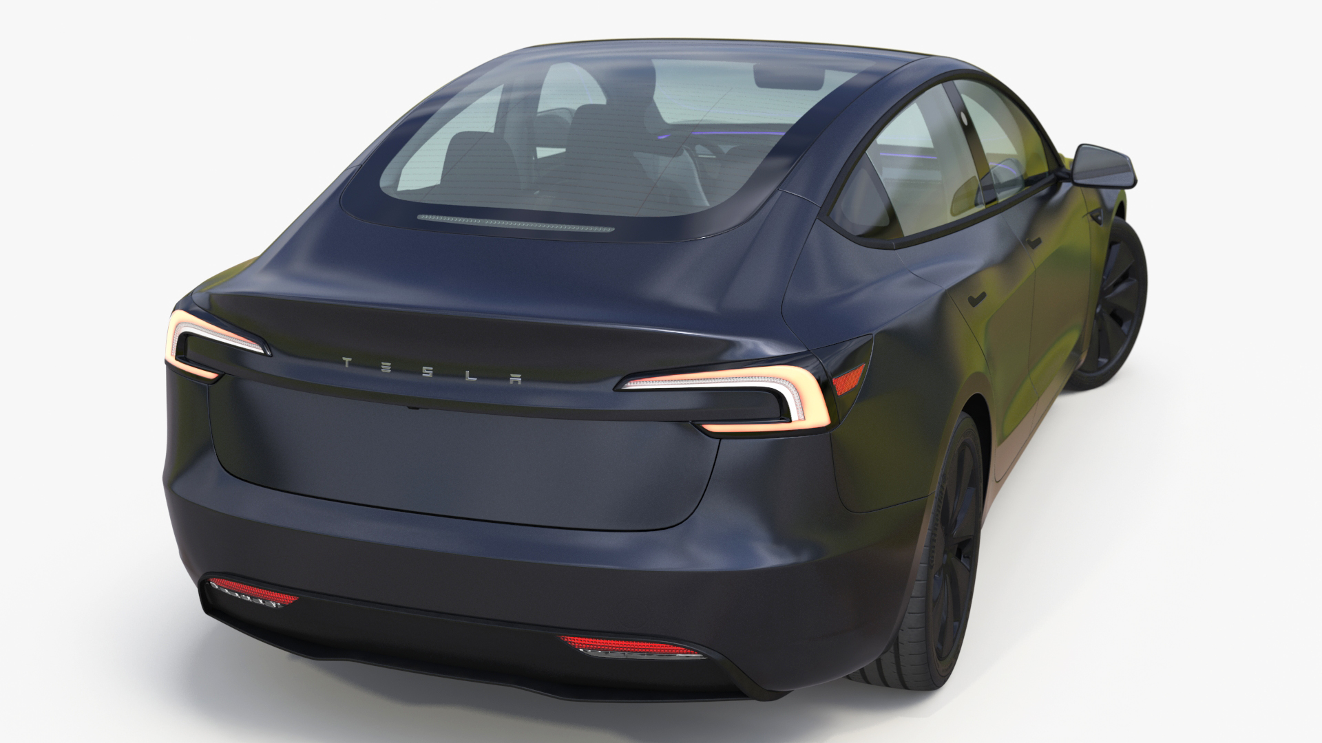 Tesla Model 3 2024 with Tesla Bot Rigged for Maya 3D model