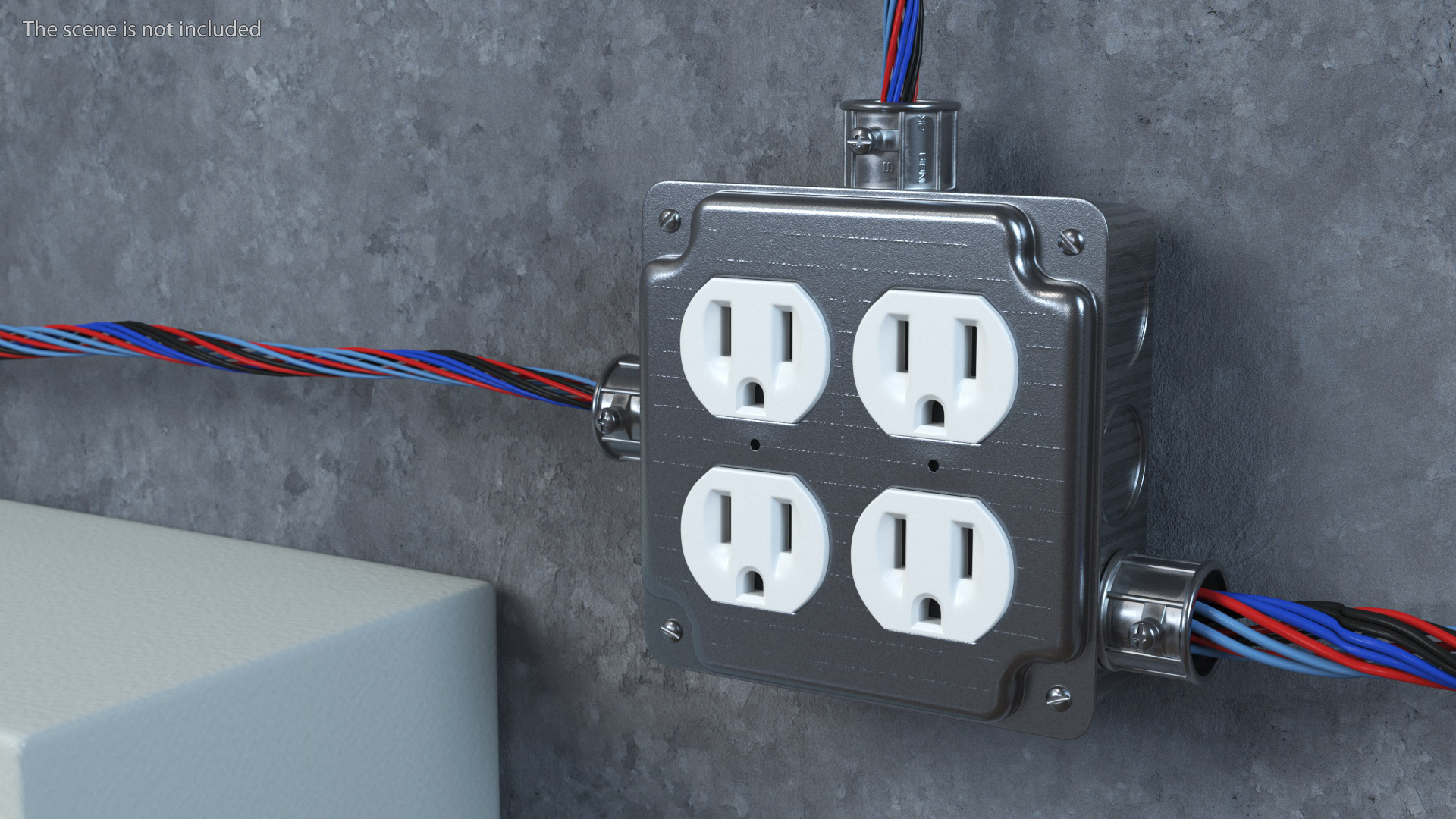 3D model Junction Box With Sockets