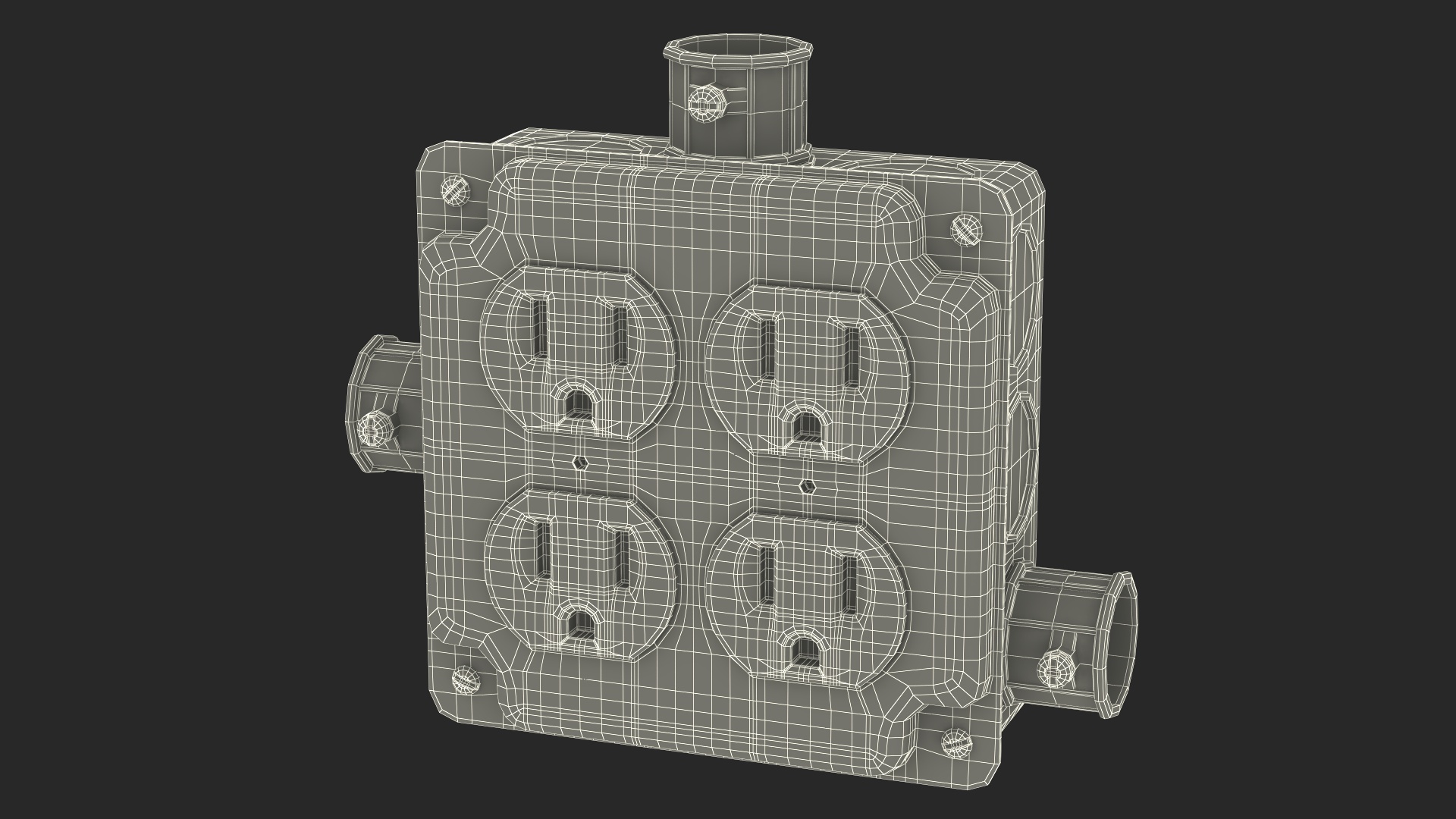 3D model Junction Box With Sockets