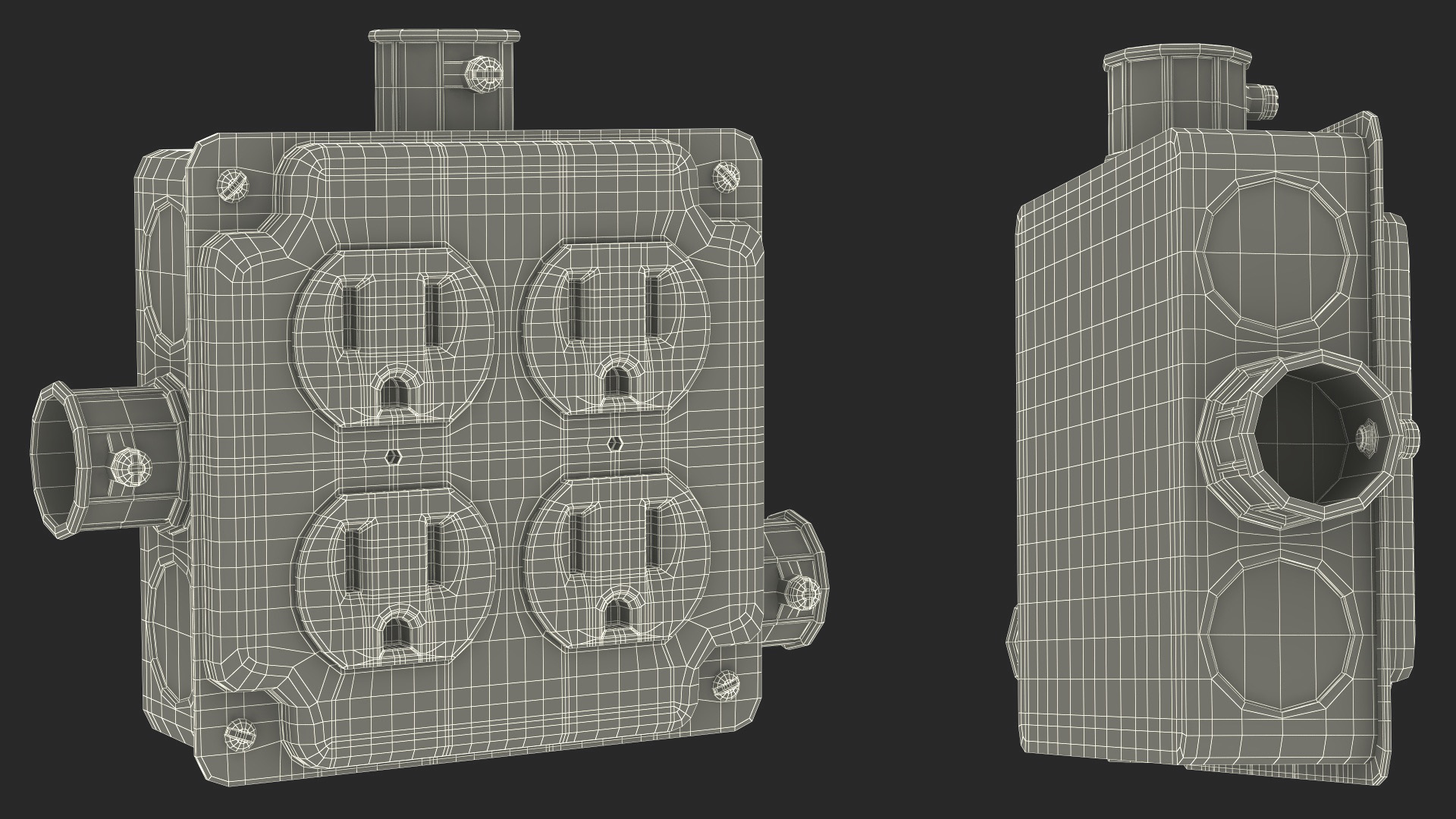 3D model Junction Box With Sockets