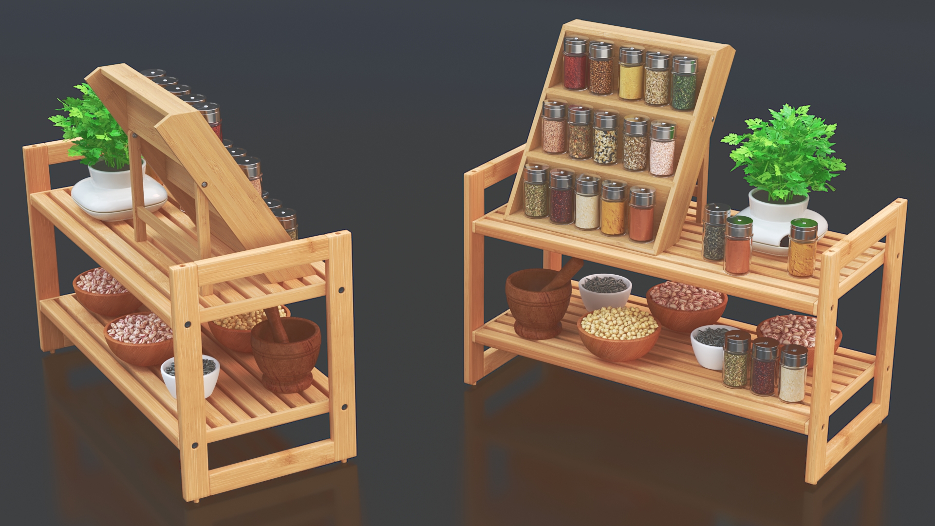 3D Kitchen Seasoning Storage Spice Rack