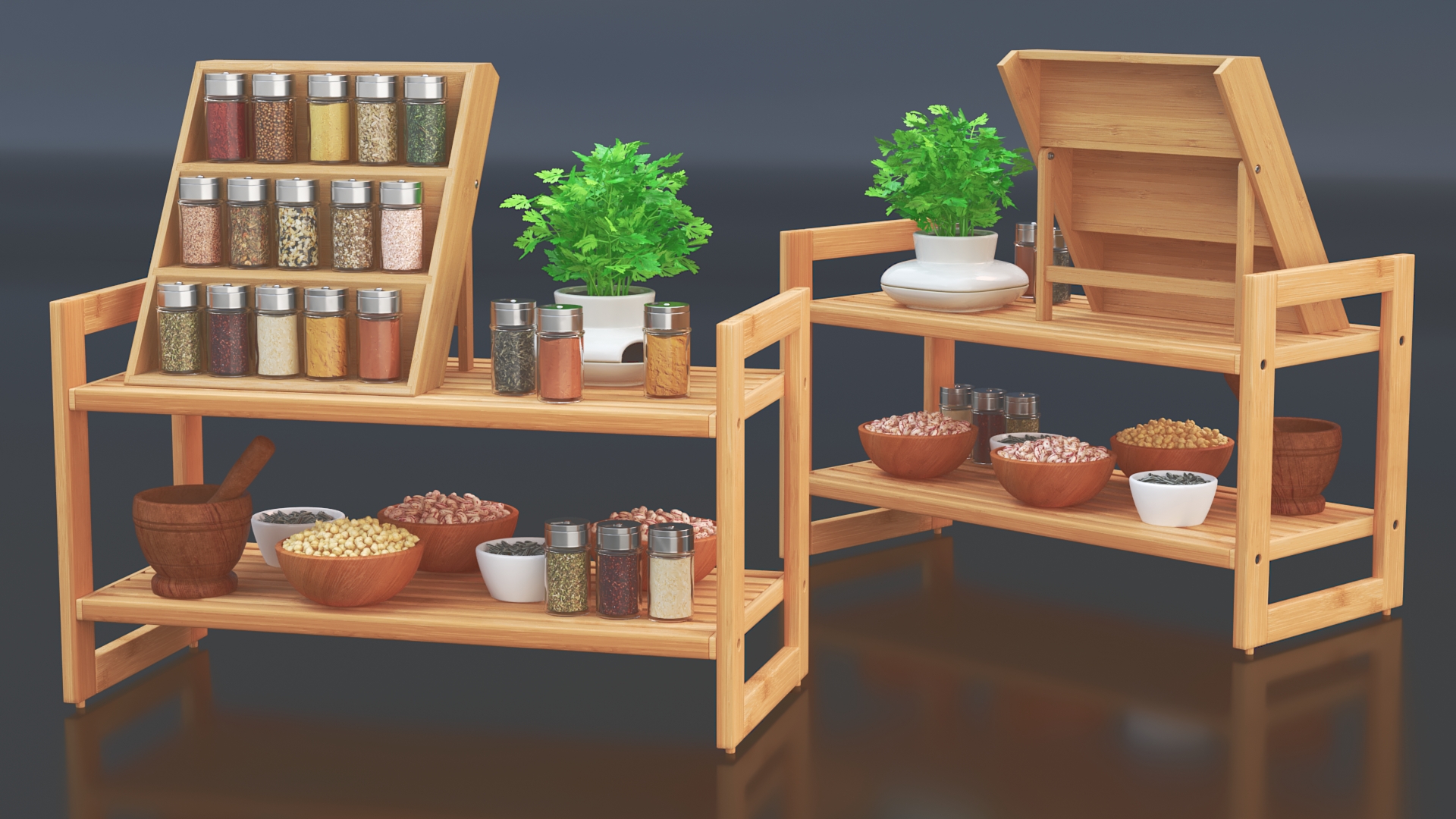 3D Kitchen Seasoning Storage Spice Rack