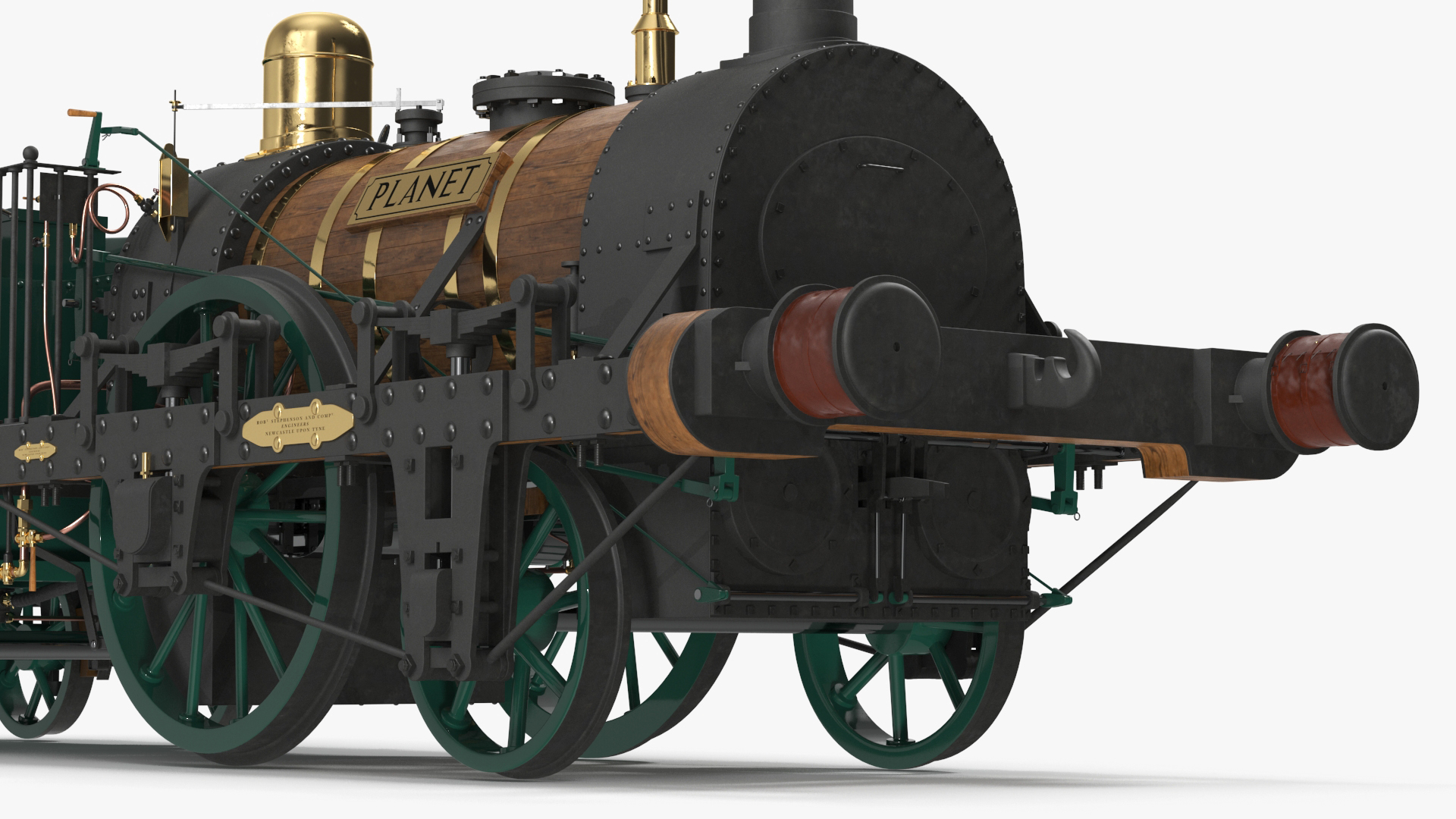 3D model Planet by Robert Stephenson 1830 Locomotive Rigged