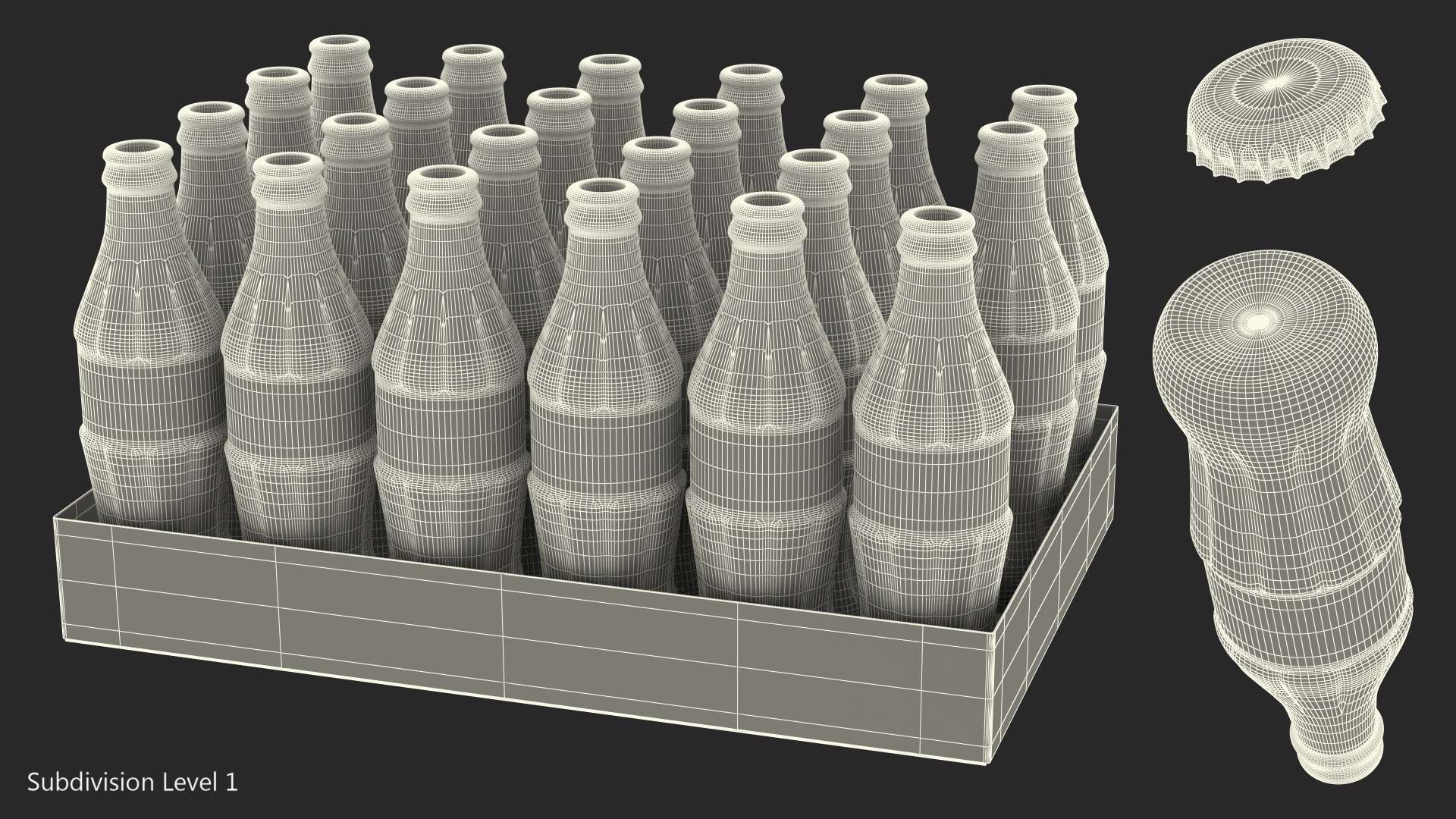 Glass Bottle Pack 3D