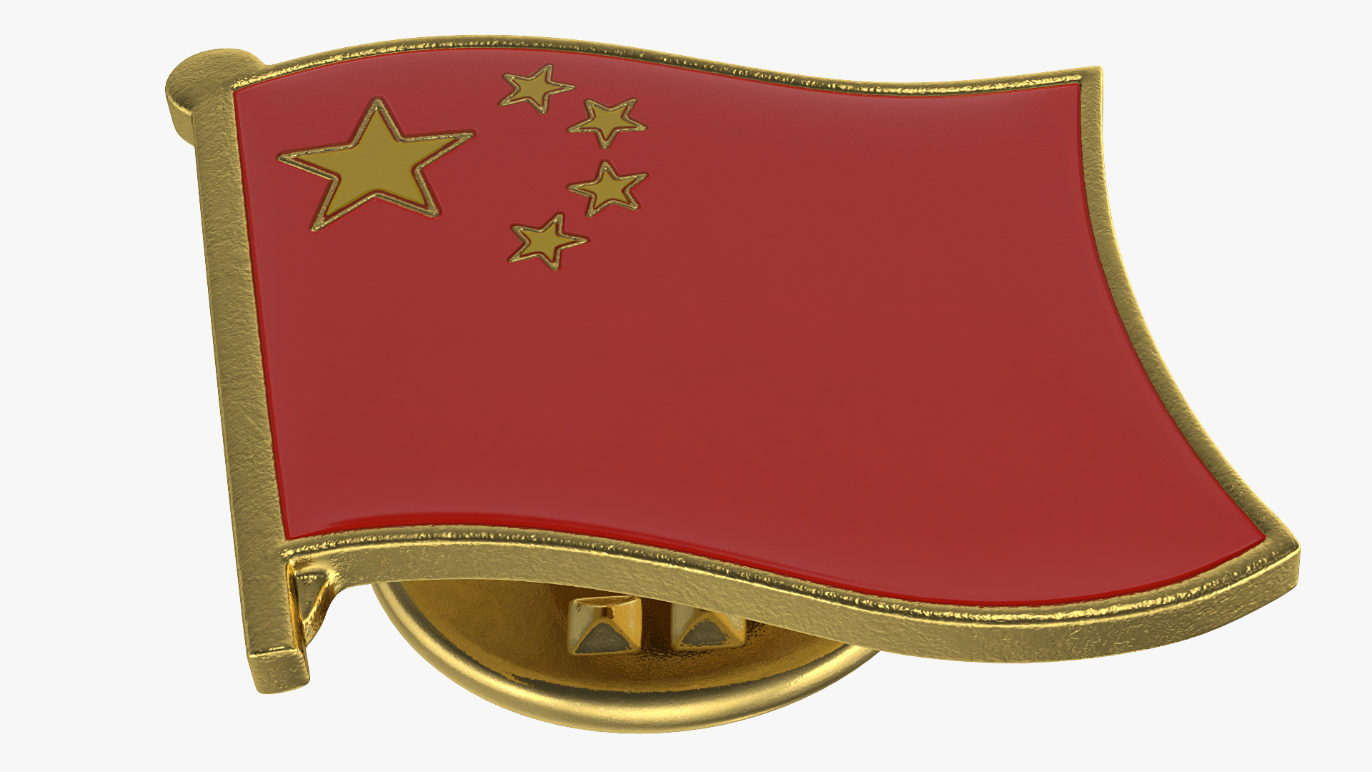 China National Flag Lapel Pin 3D model