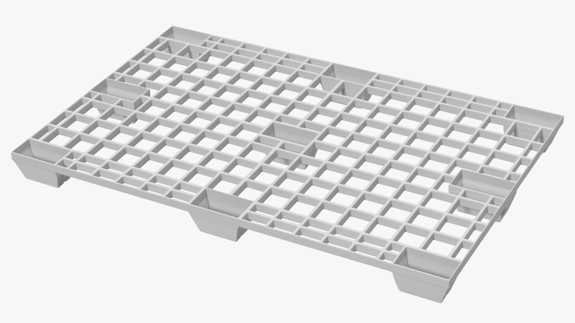 3D Electric Pallet Stacker with Plastic Pallet model