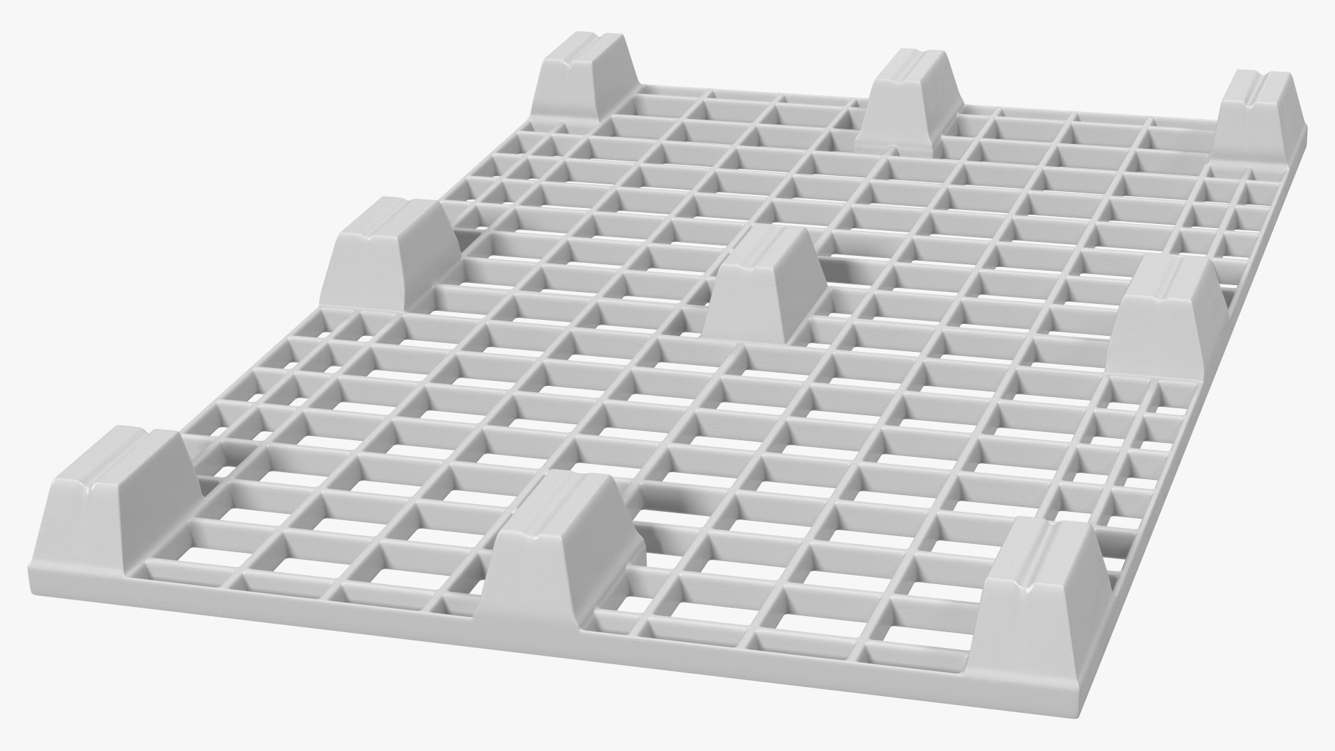 3D Electric Pallet Stacker with Plastic Pallet model