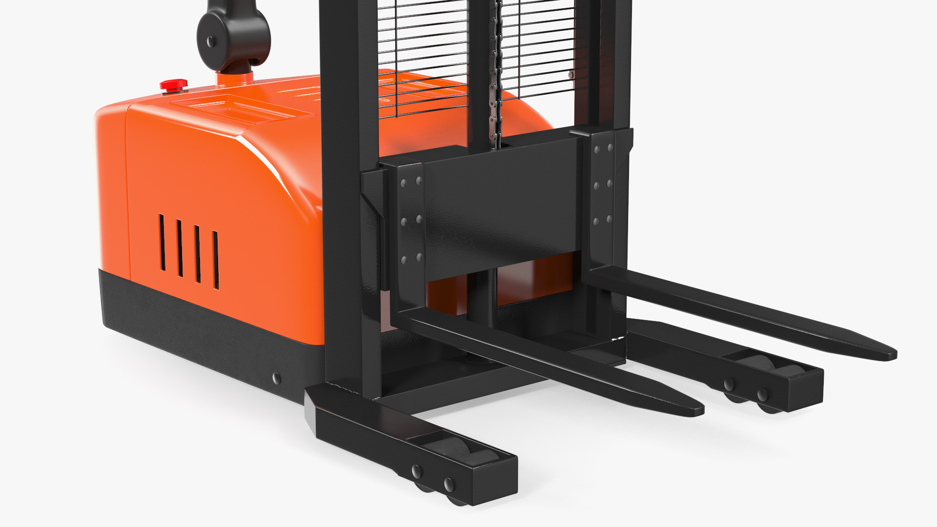 3D Electric Pallet Stacker with Plastic Pallet model