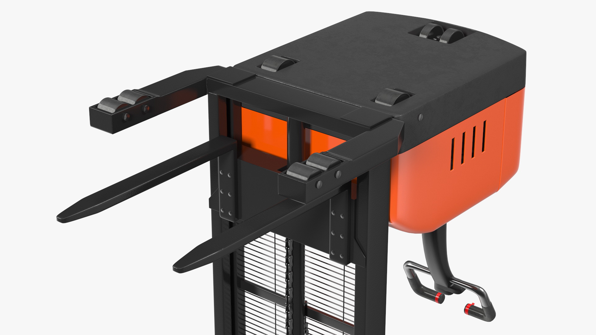 3D Electric Pallet Stacker with Plastic Pallet model