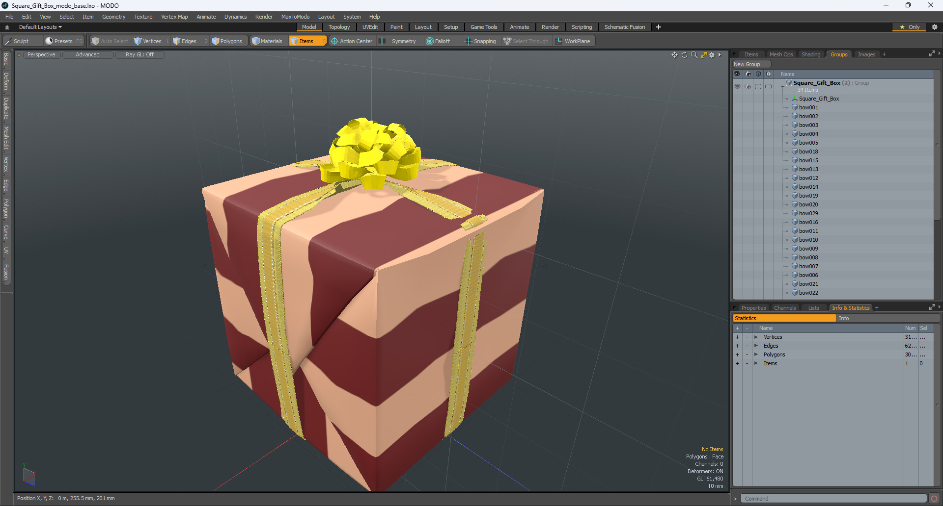 3D model Square Gift Box