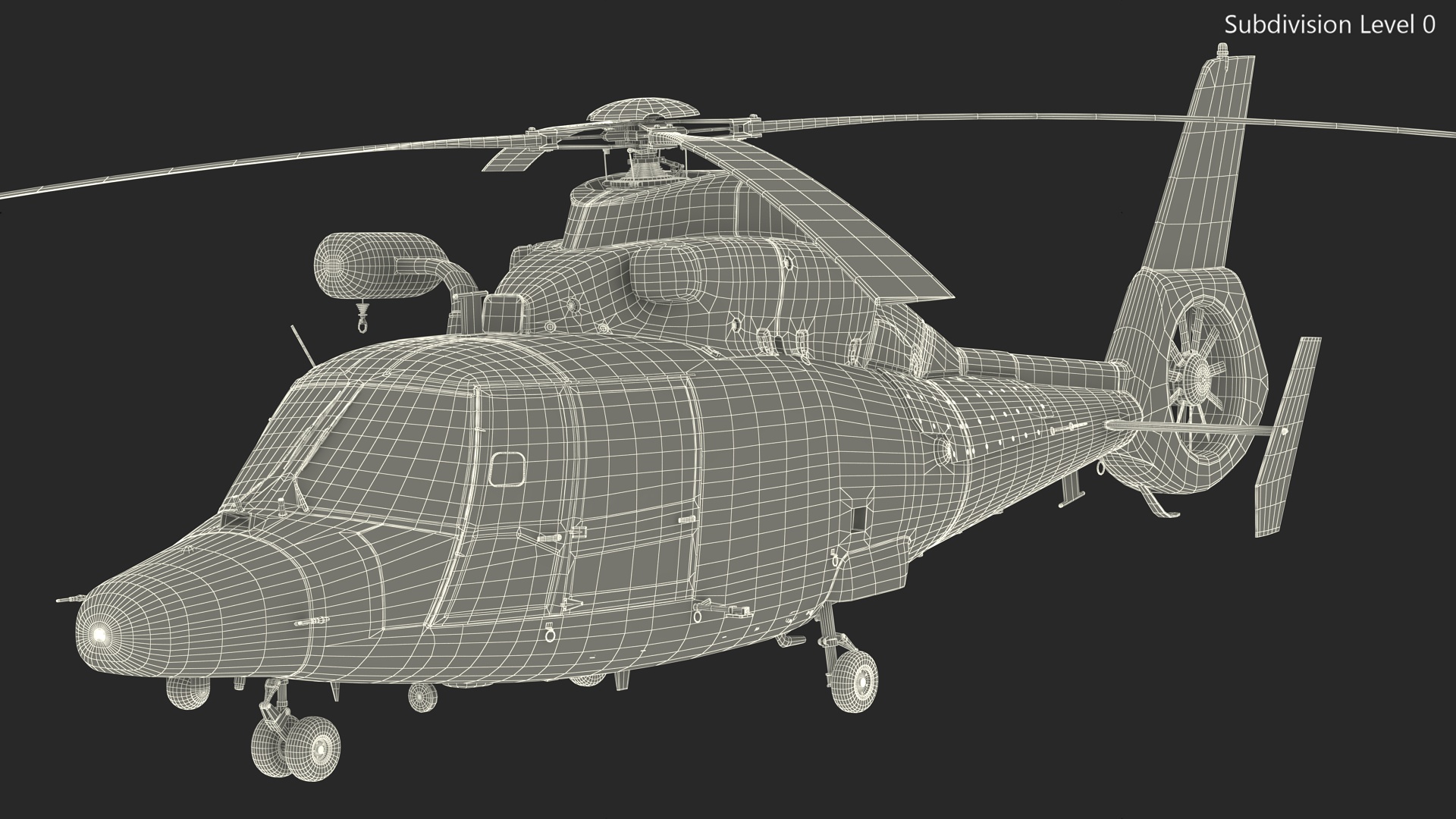 3D Eurocopter MH 65 Dolphin Coast Guard Rigged model