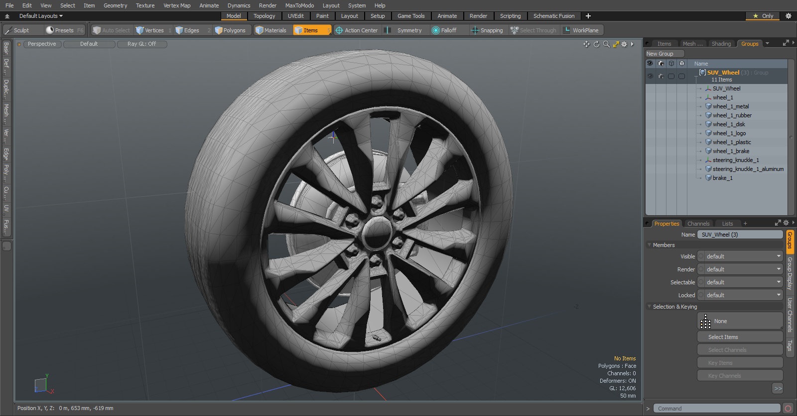 SUV Wheel 3D model