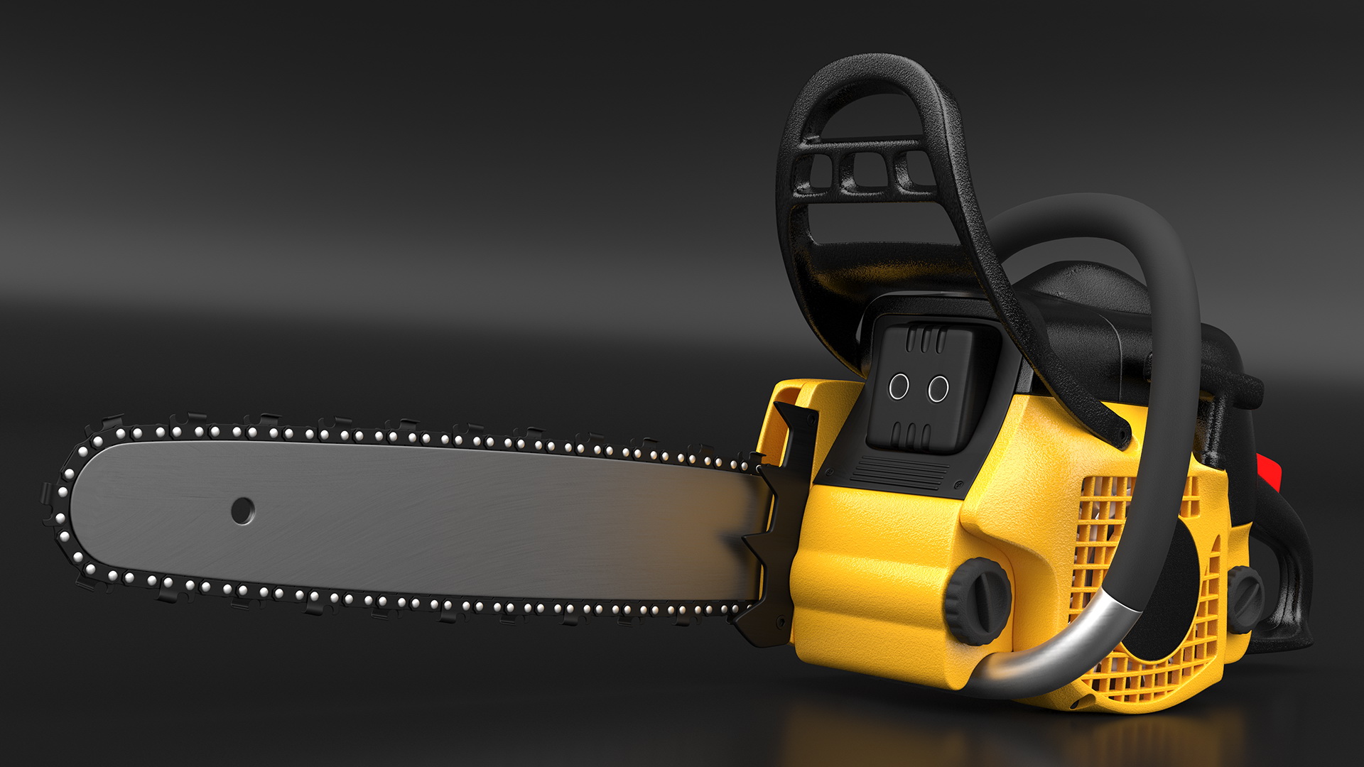 Gas Chainsaw Yellow 3D model