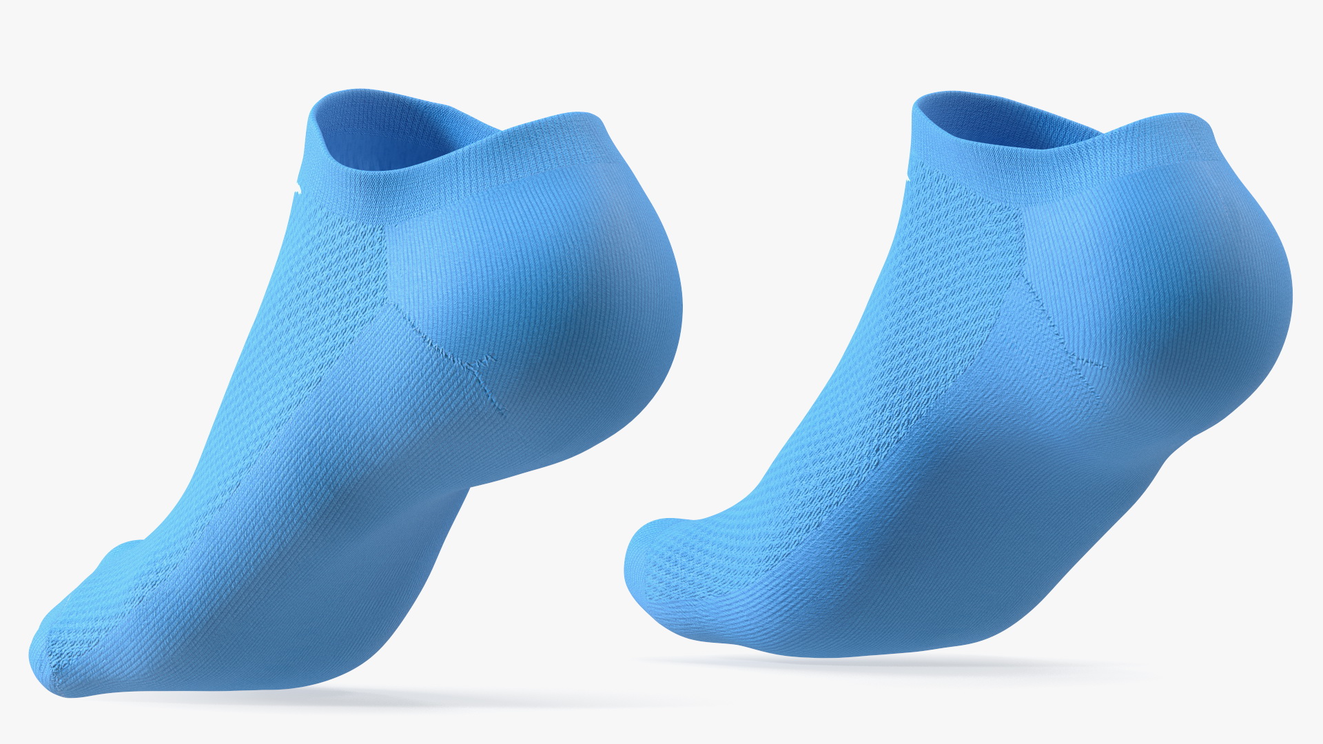 3D Socks Nike Blue on The Foot Standing Toes