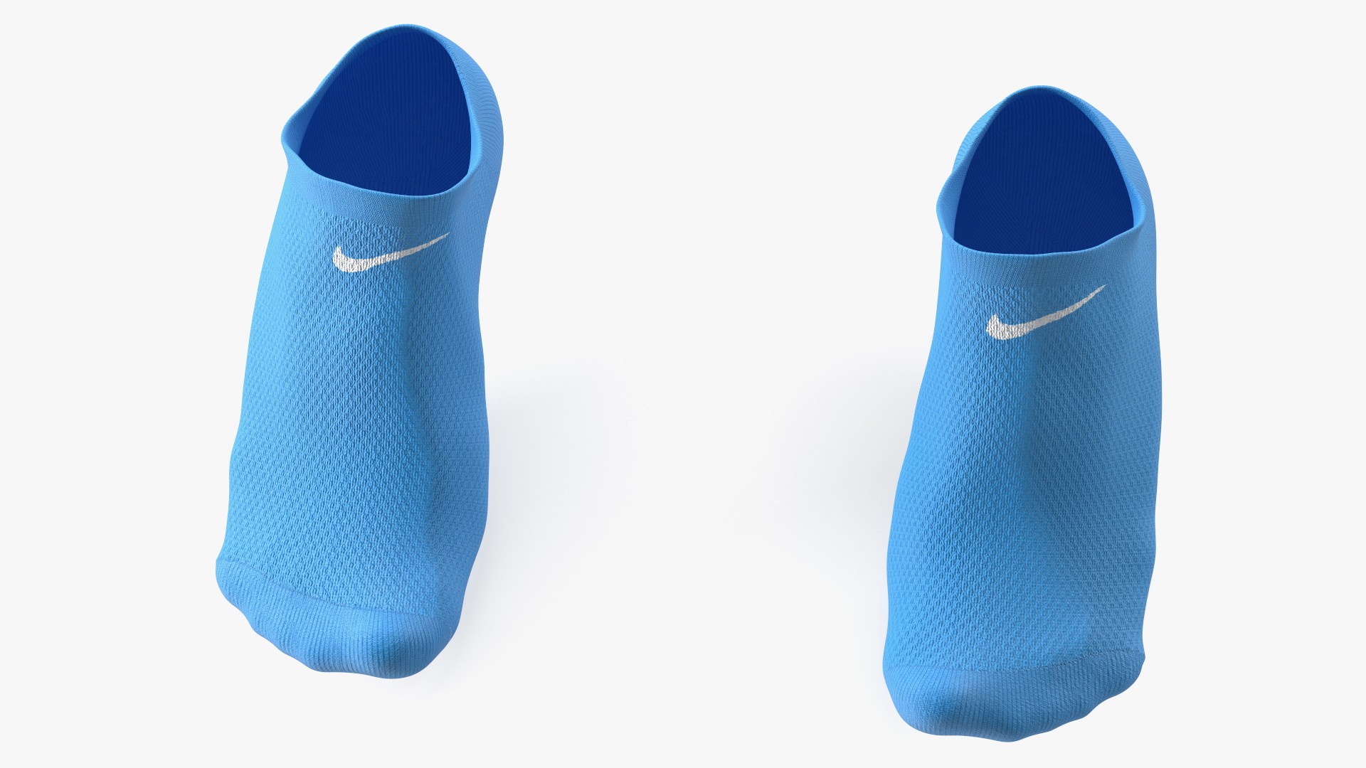 3D Socks Nike Blue on The Foot Standing Toes