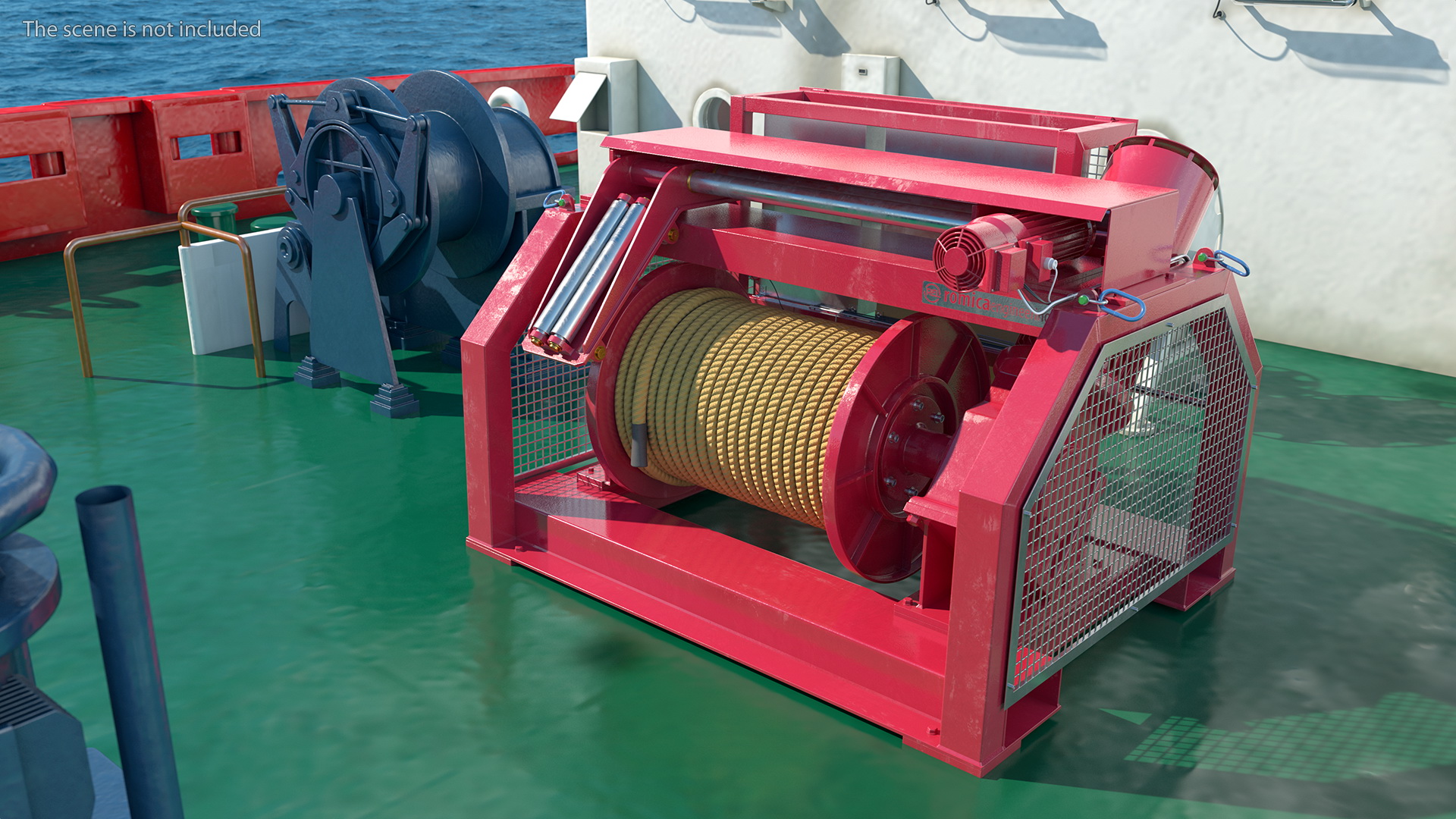 Romica Mooring Winch Rigged 3D