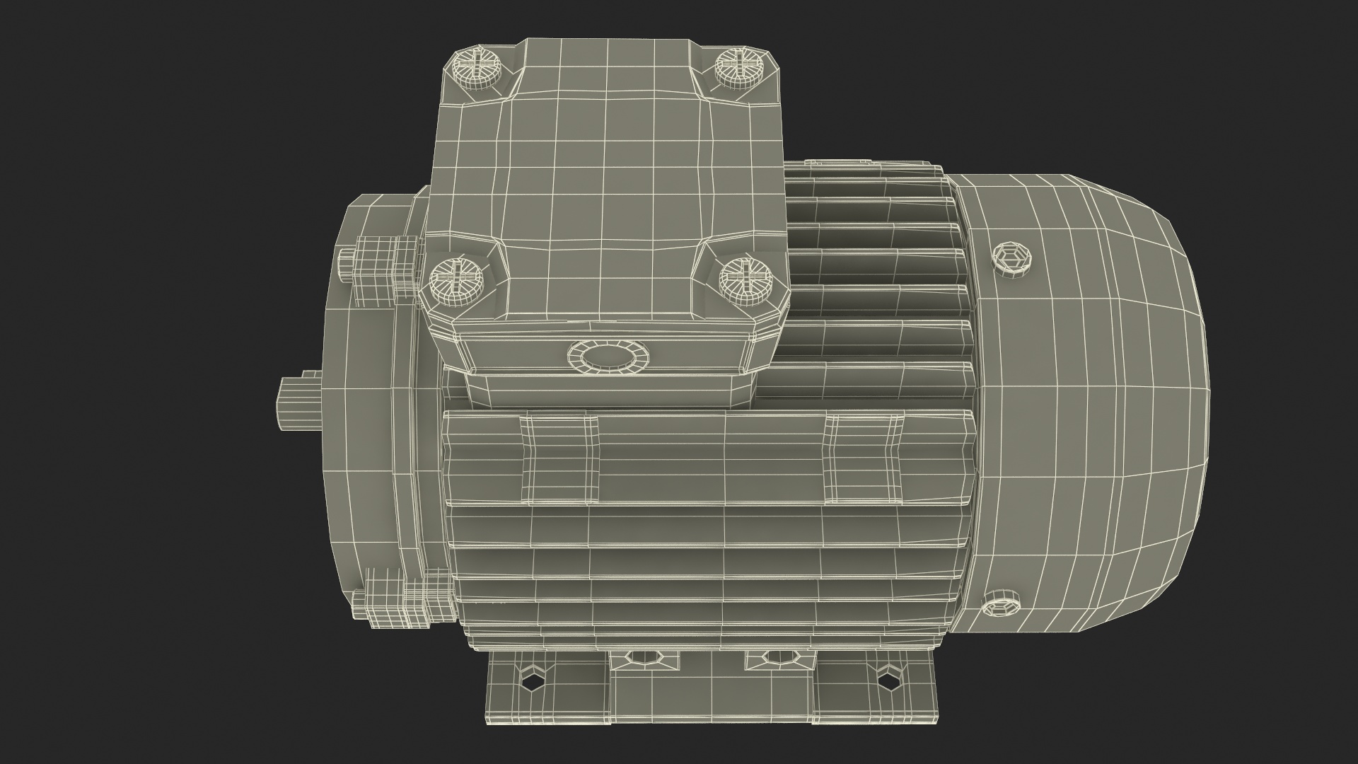 Single Phase Electric Motor 3D