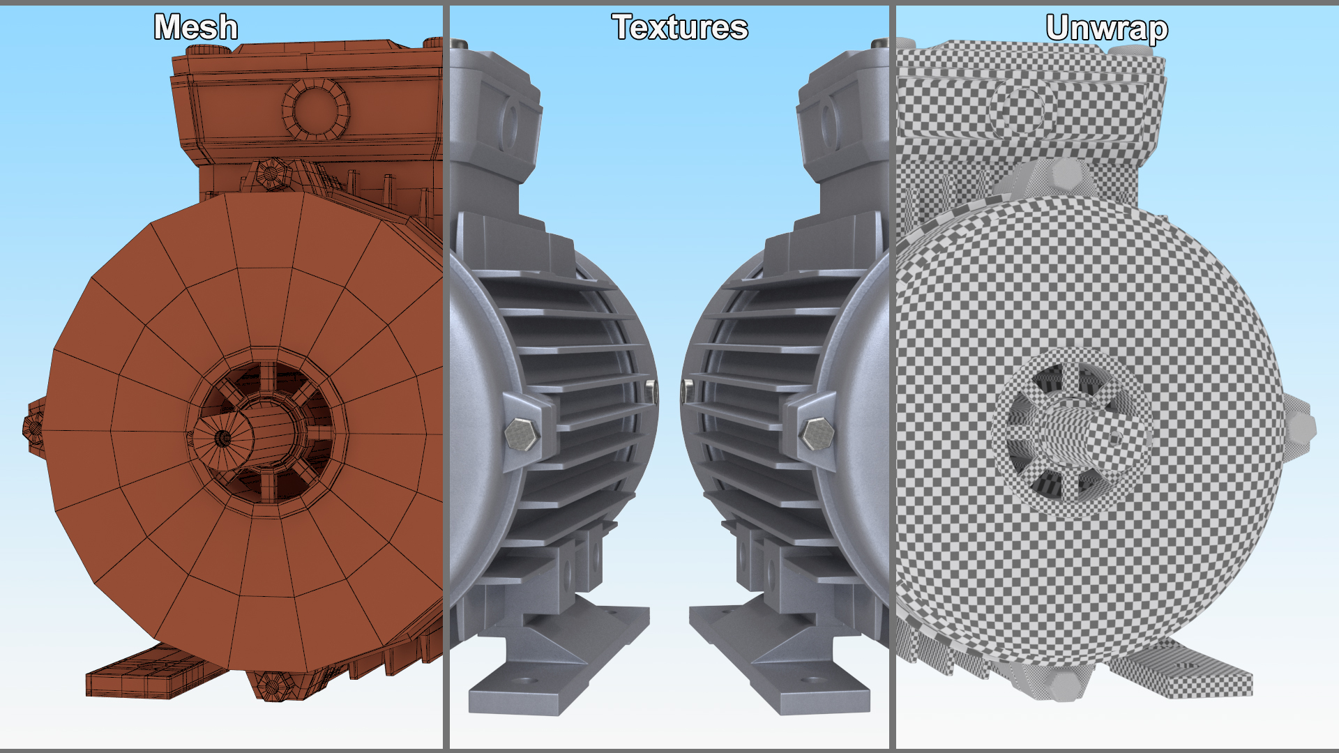 Single Phase Electric Motor 3D